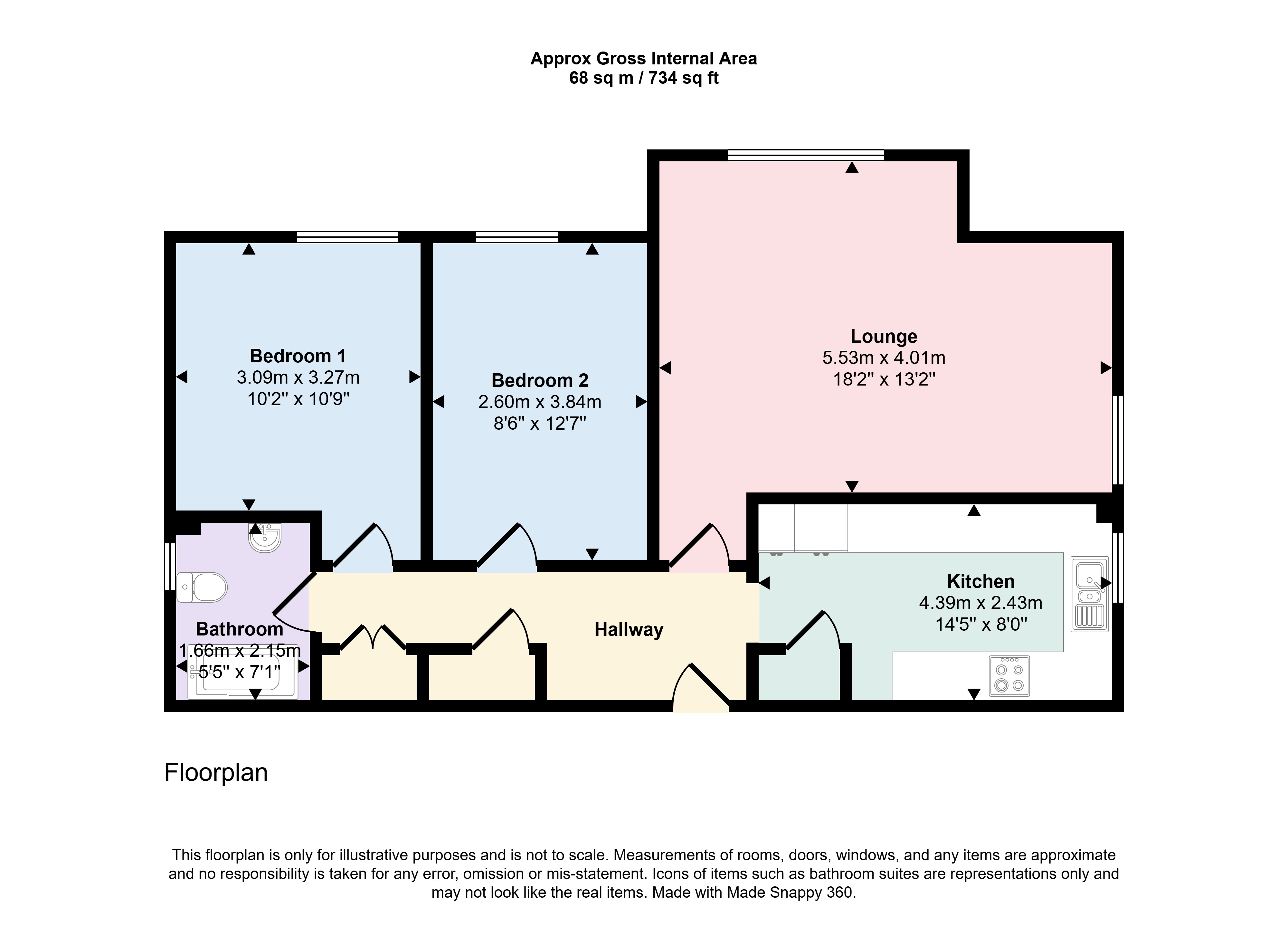 Flat 3 Glenair,, Glenair Avenue, Dorset floorplan