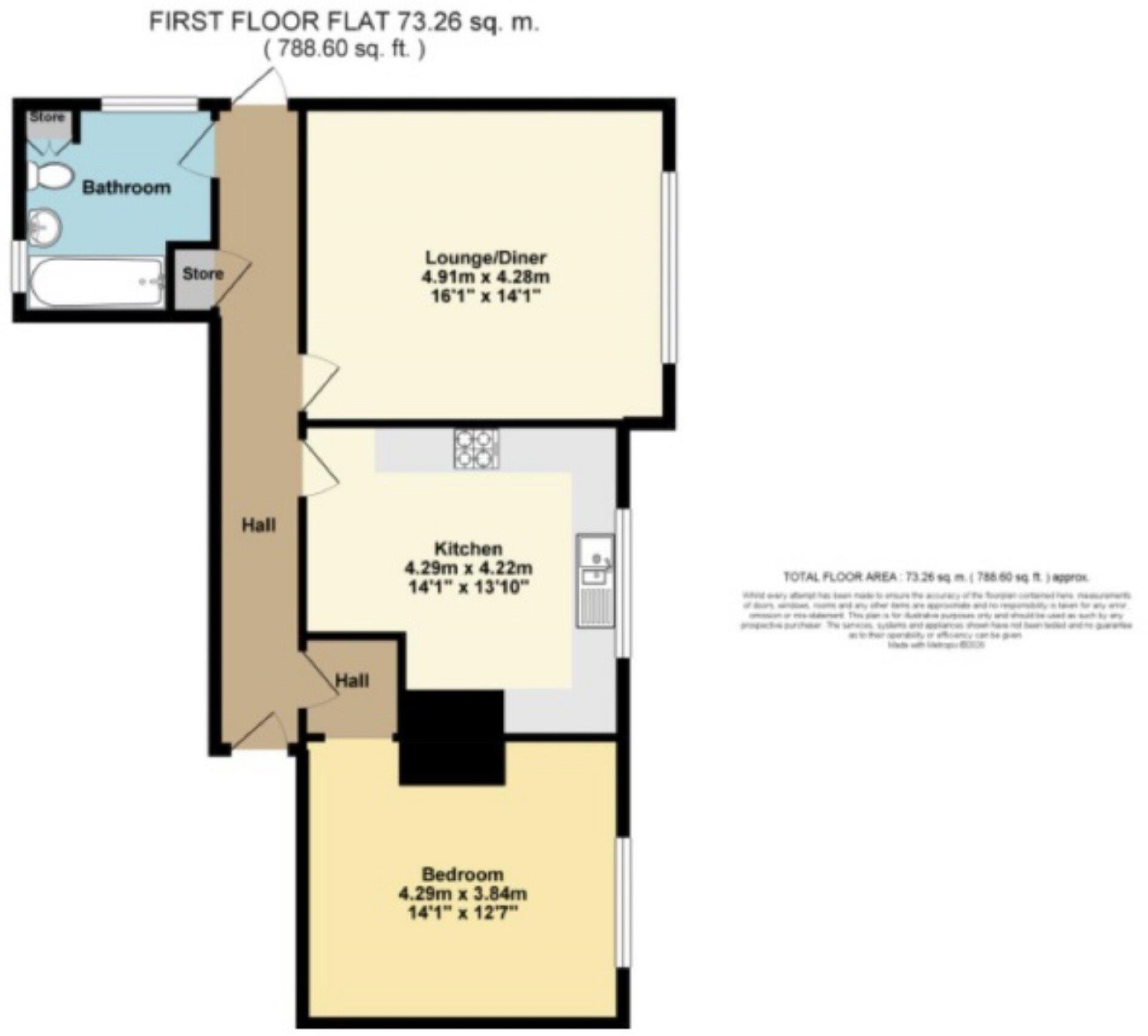 Flat 5, Devonia Hall, Beresford Gardens, Margate floorplan