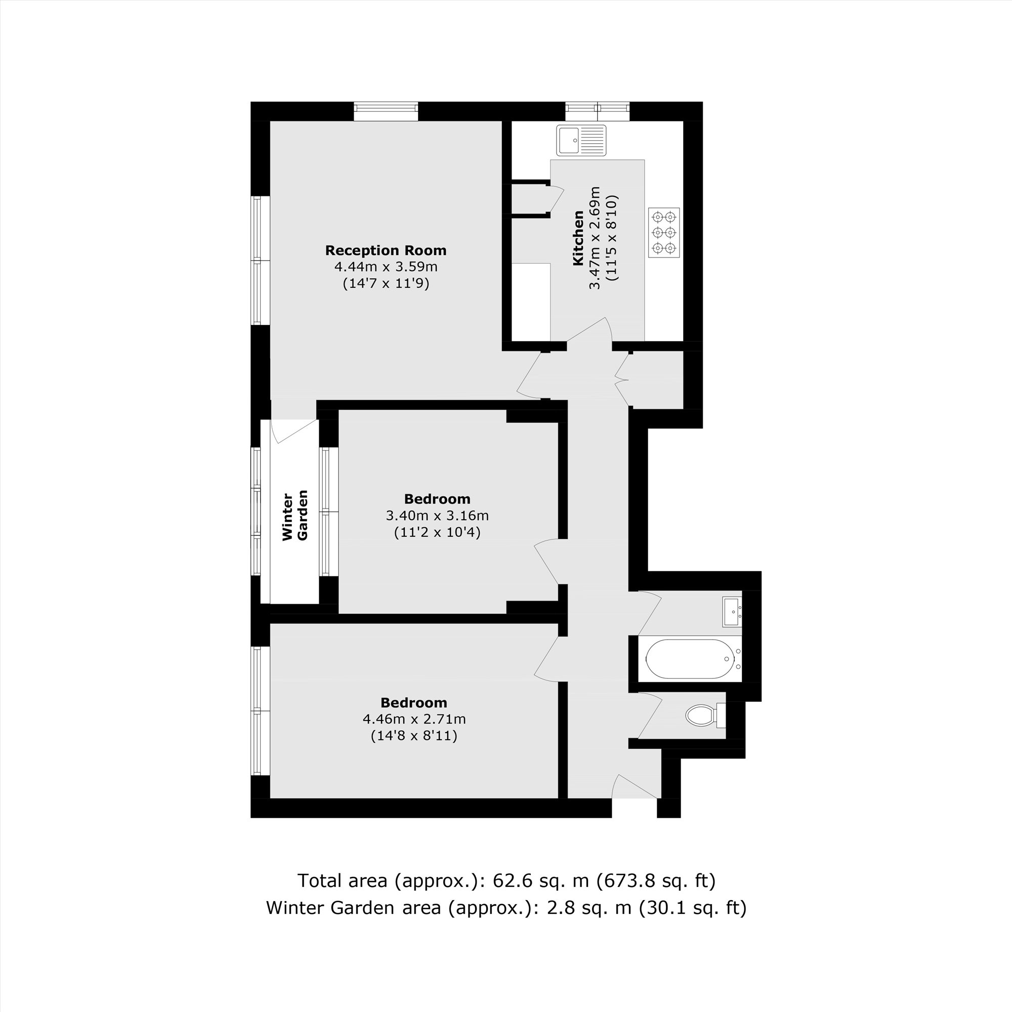 Flat 59, Finsbury House, Partridge Way, London floorplan