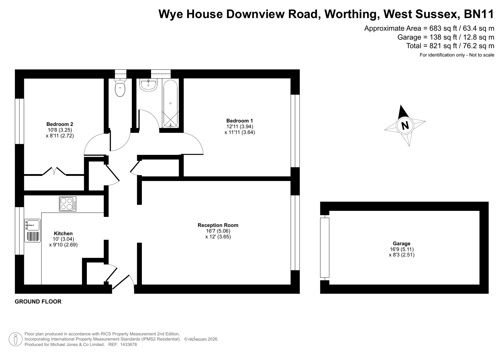 1 Wye House,, Downview Road, West Sussex floorplan