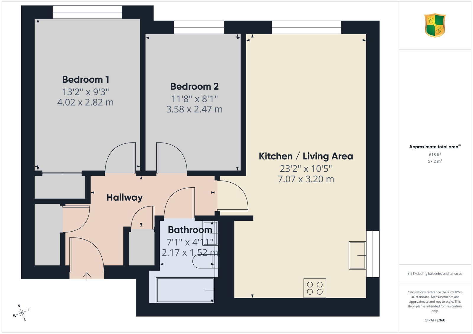 Bramber House,Flat 7, Kennedy Road, Horsham floorplan