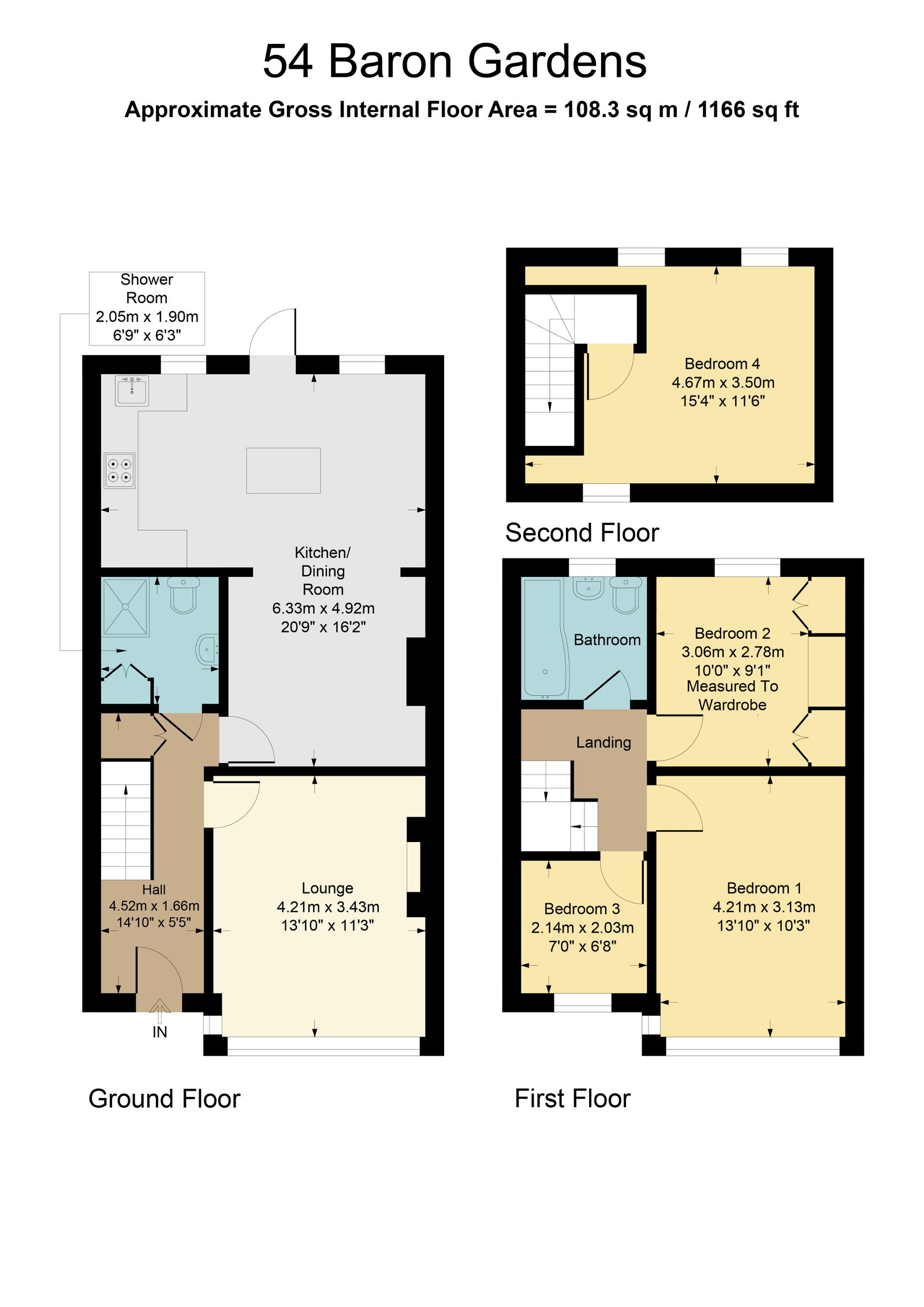 54, Baron Gardens, Ilford floorplan