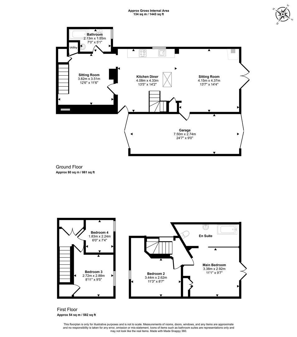 Church Cottage, Cross Roads, East Stour floorplan