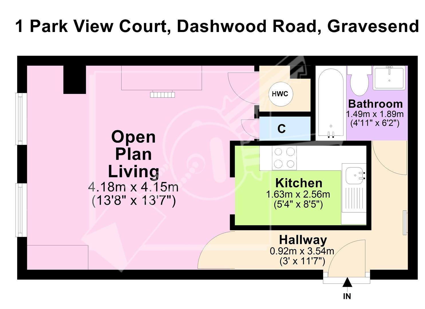 1 Park View Court, Dashwood Road, Gravesend floorplan