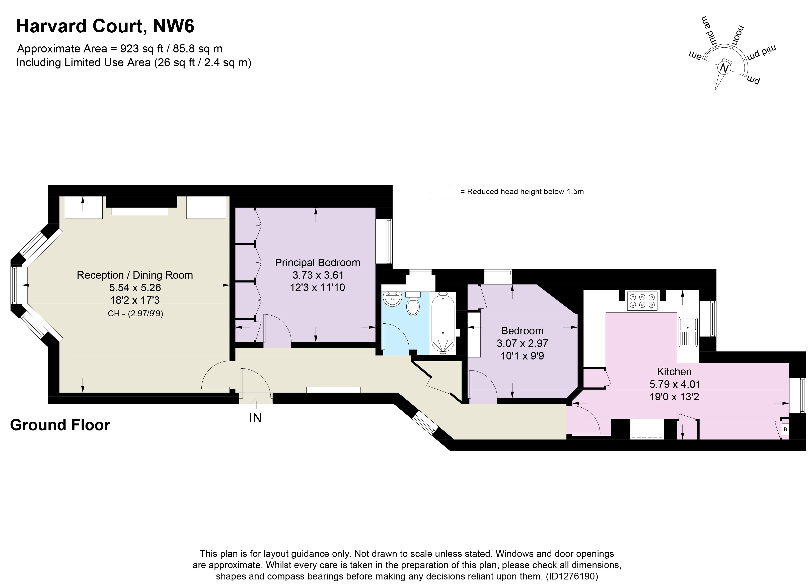 Flat 55, Harvard Court,, Honeybourne Road, London floorplan