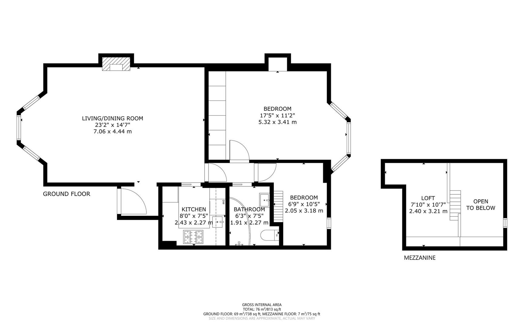 Flat 1, 32 Elsham Road, London floorplan