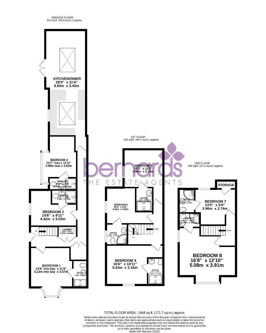 Room 4, 1, Oliver Road, Southsea floorplan