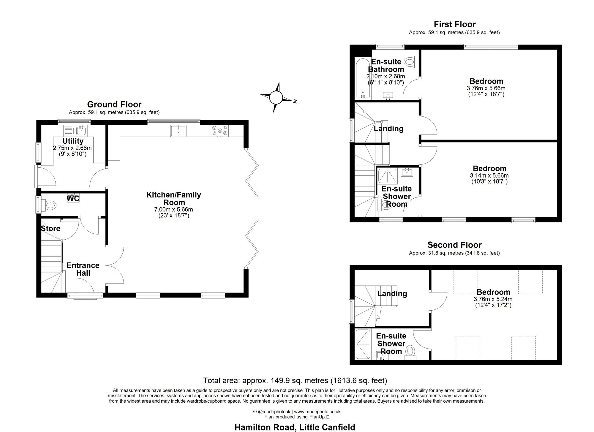 1A Hamilton Road, Little Canfield floorplan