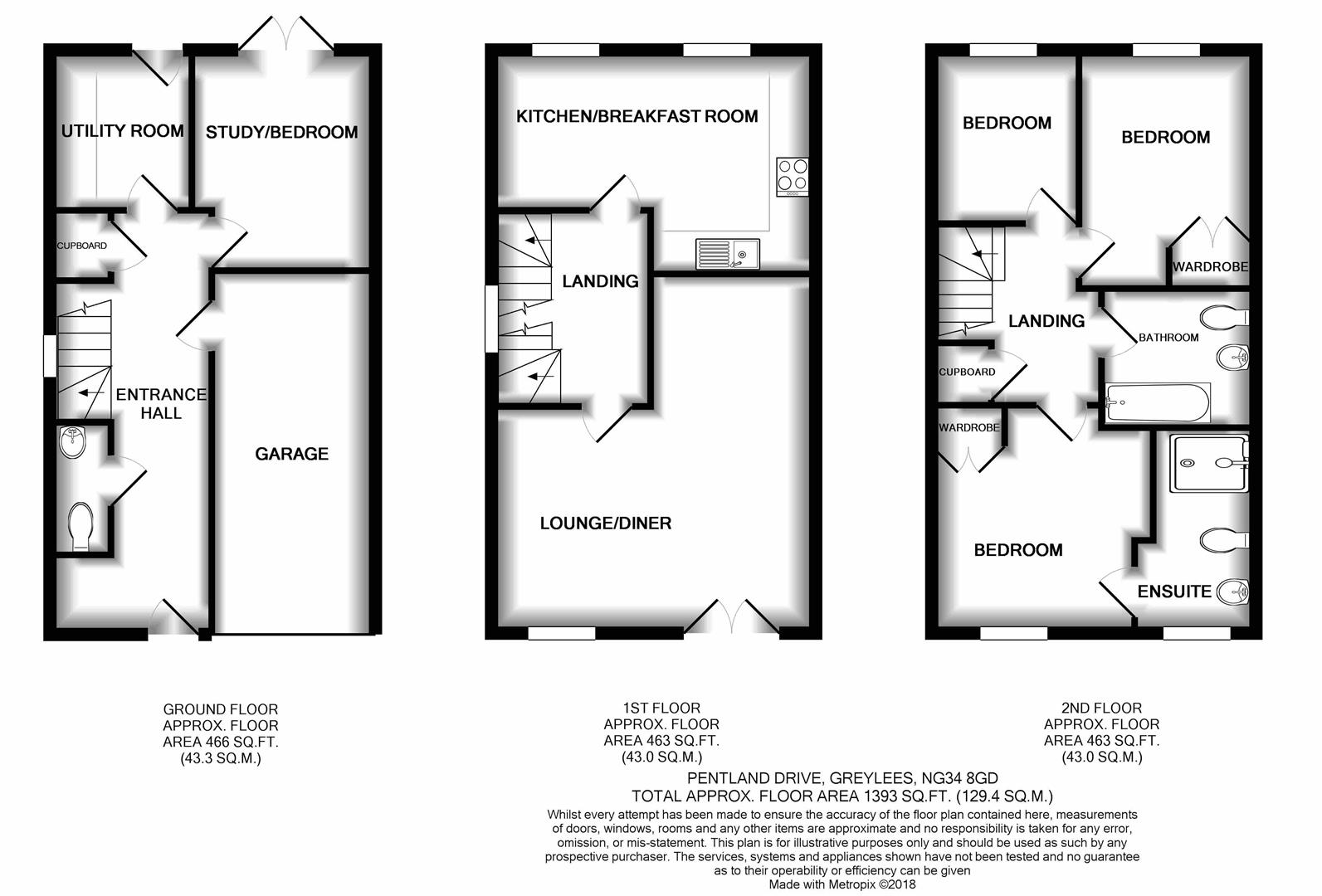 Pentland Drive, Greylees, Sleaford NG34, 4 bedroom town house for sale 62109255 PrimeLocation