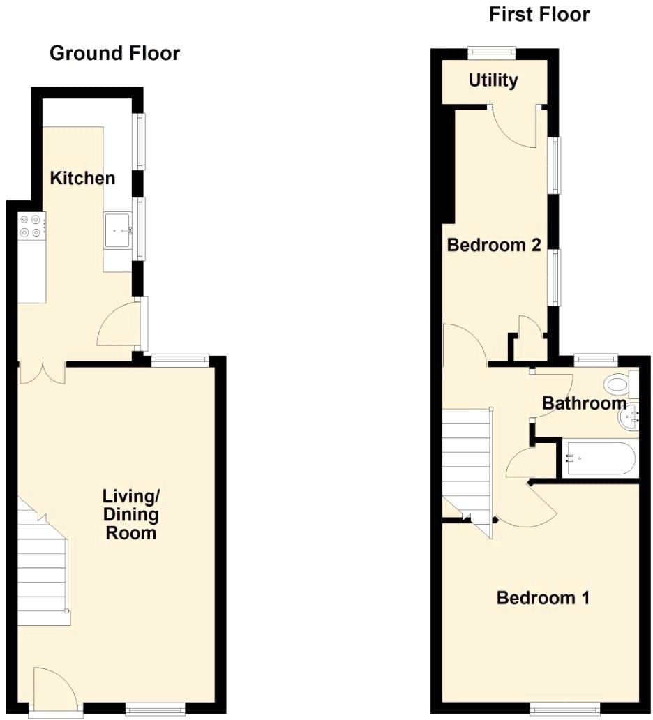 2 Castle View,, High Street, Gwynedd floorplan