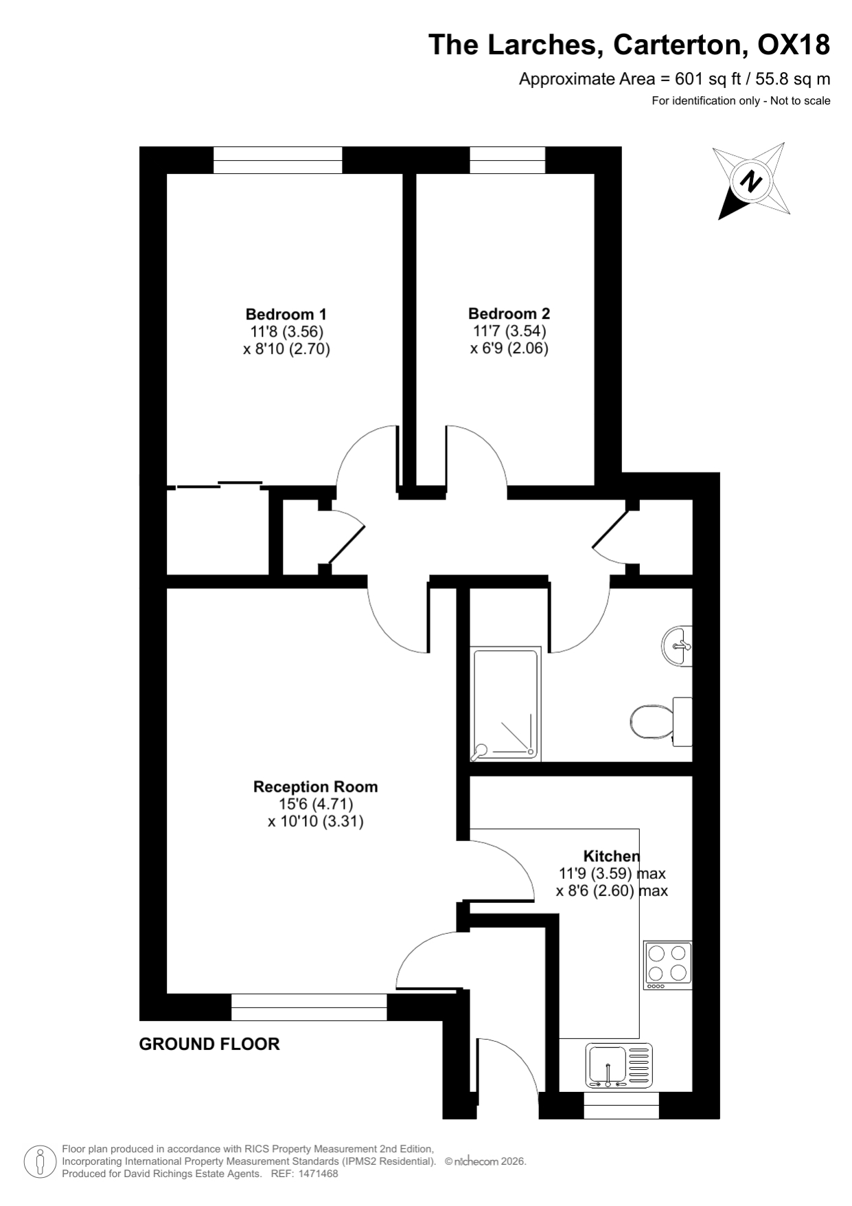 4, The Larches, Carterton floorplan