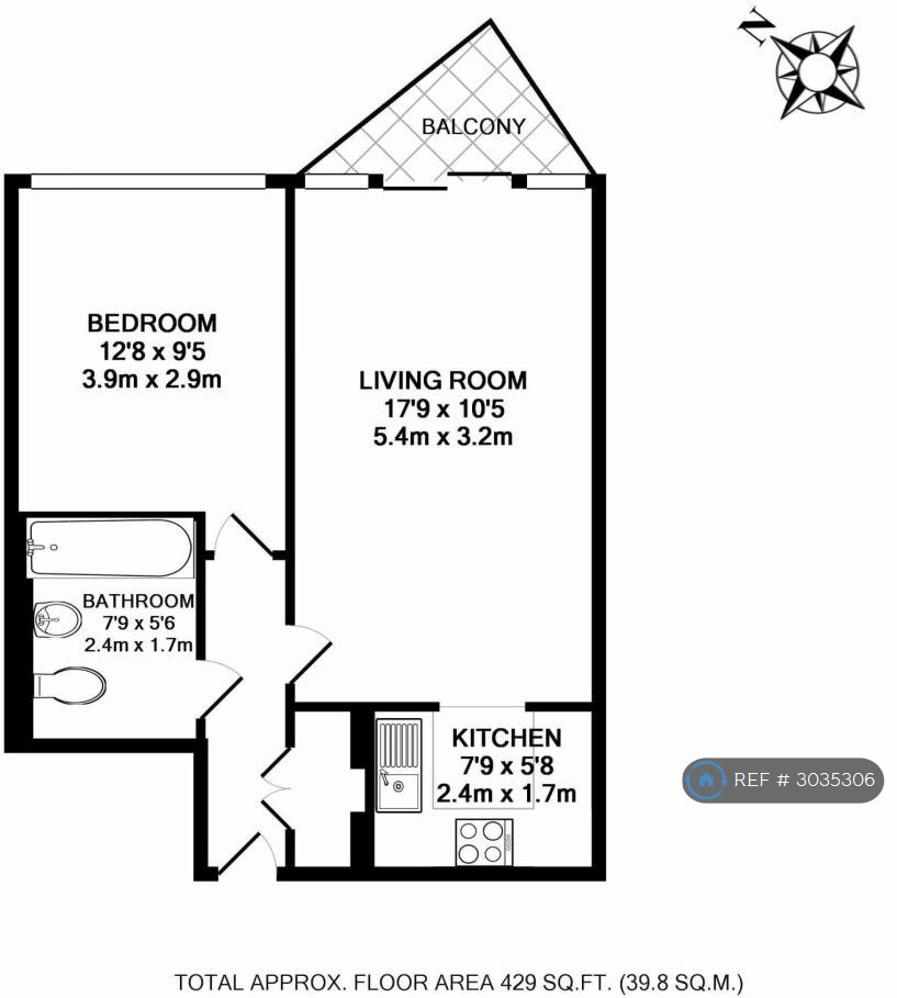 Flat, Proton Tower Blackwall Way, London floorplan