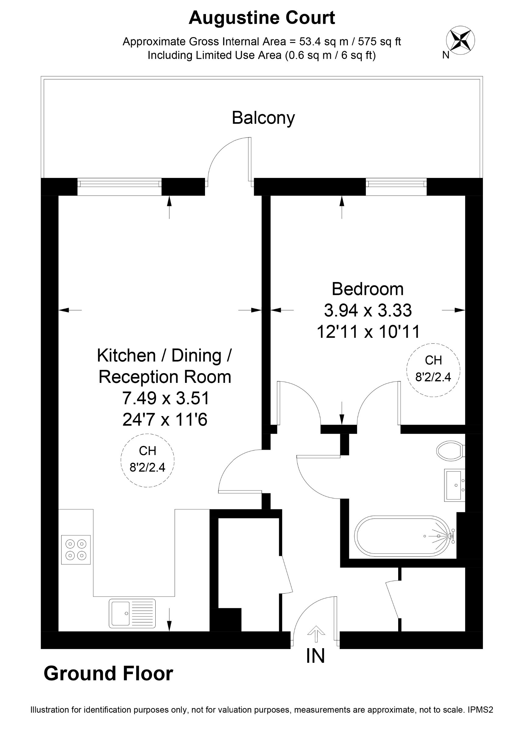 Flat 4, Augustine Court, London floorplan