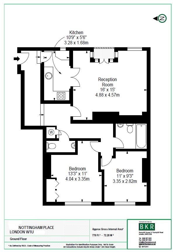 2 Bedrooms Flat to rent in Nottingham Place, London W1U