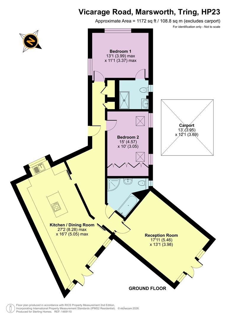 40, Vicarage Road, Tring floorplan