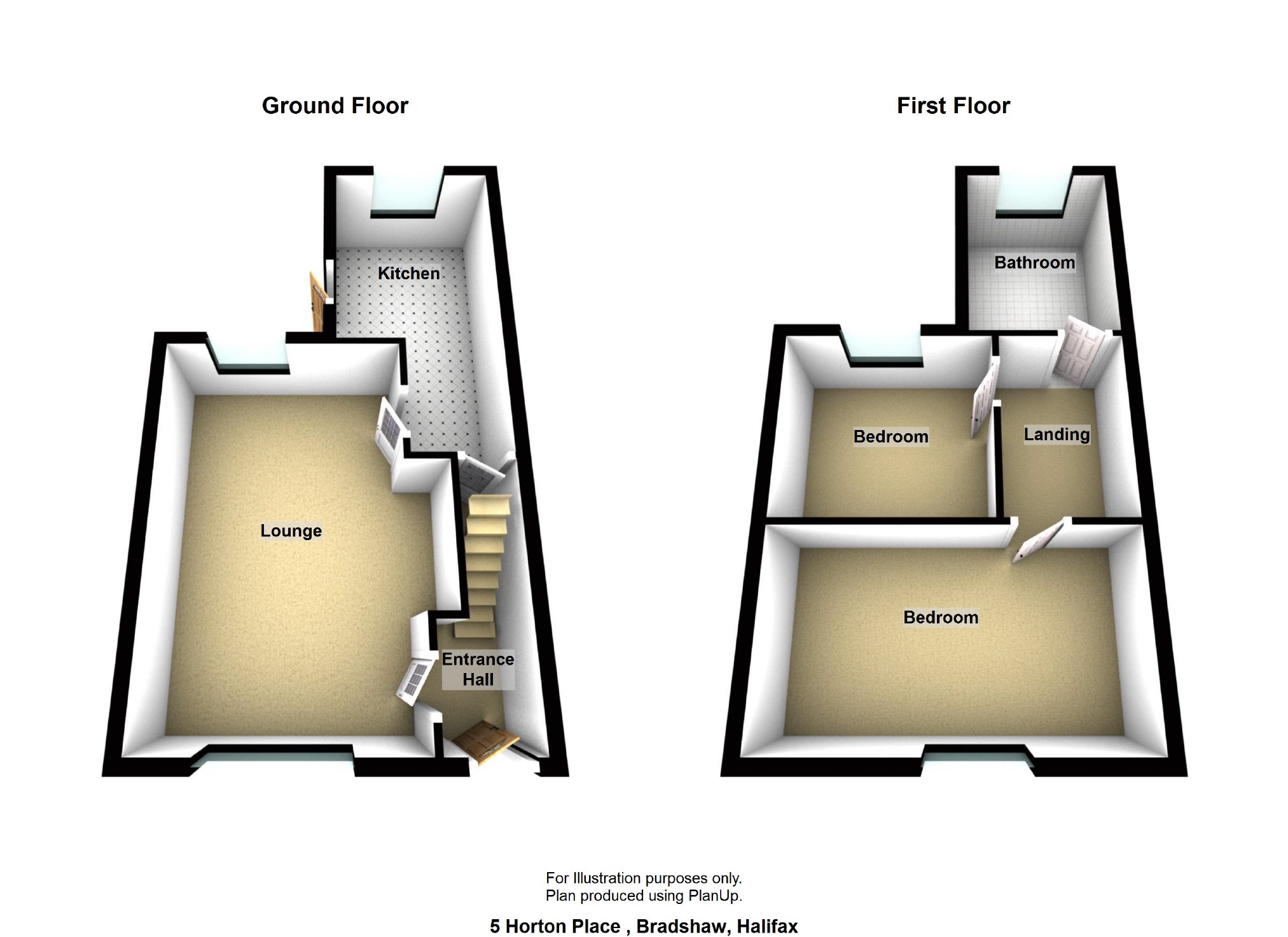 2 Bedrooms Terraced house for sale in Horton Place, Bradshaw, Halifax HX2