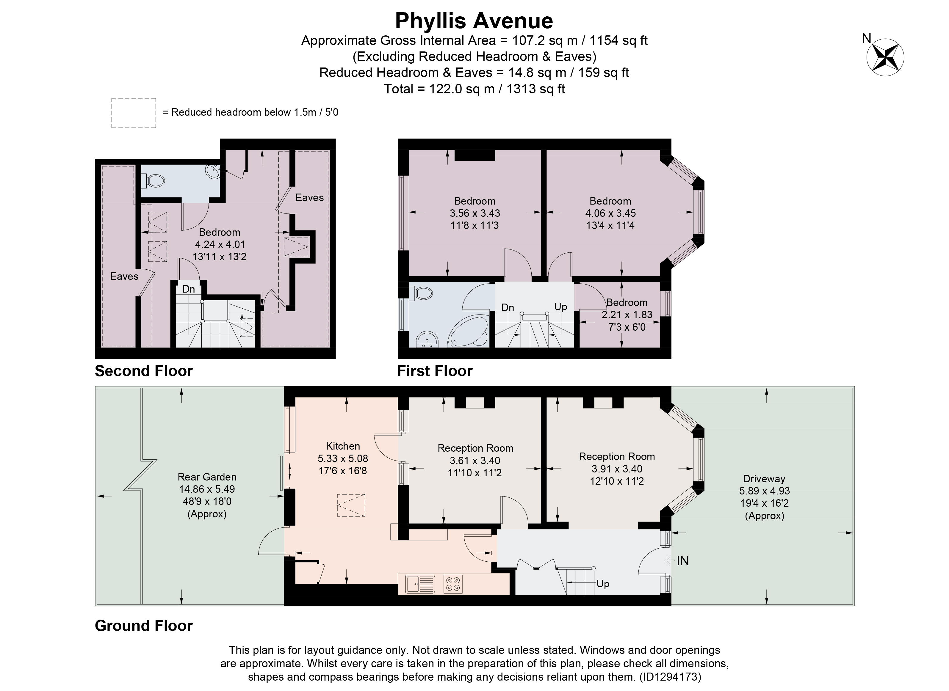 44, Phyllis Avenue, New Malden floorplan