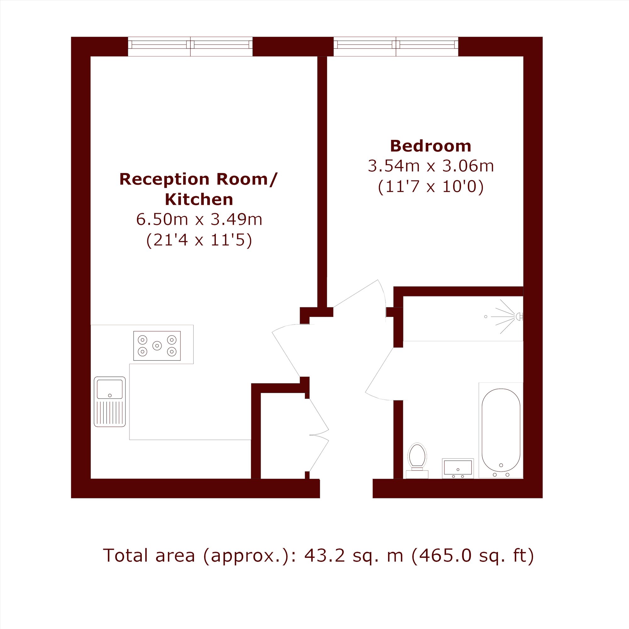 Flat 11, 635, Wandsworth Road, London floorplan