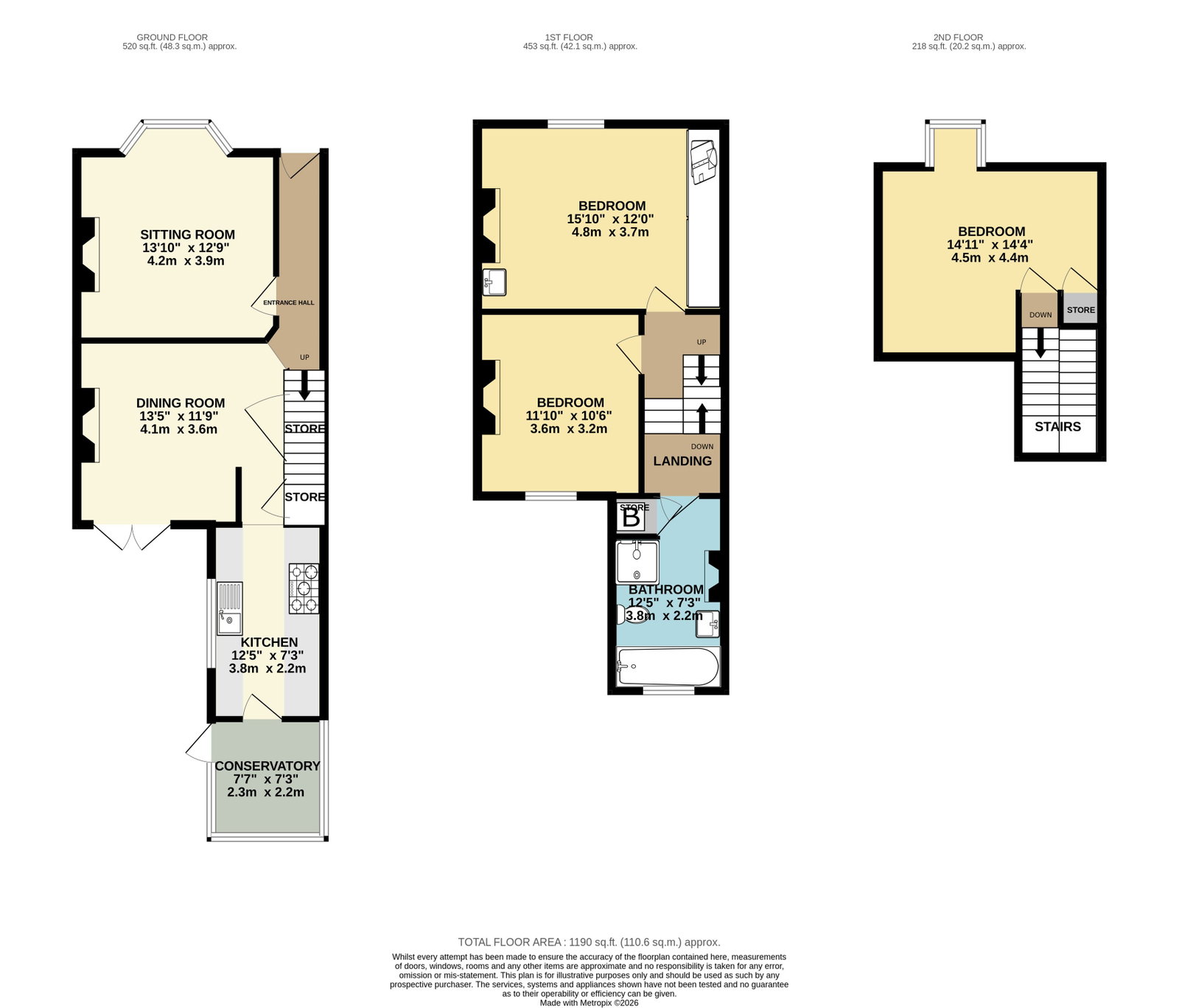 66, Dover Road, Deal floorplan