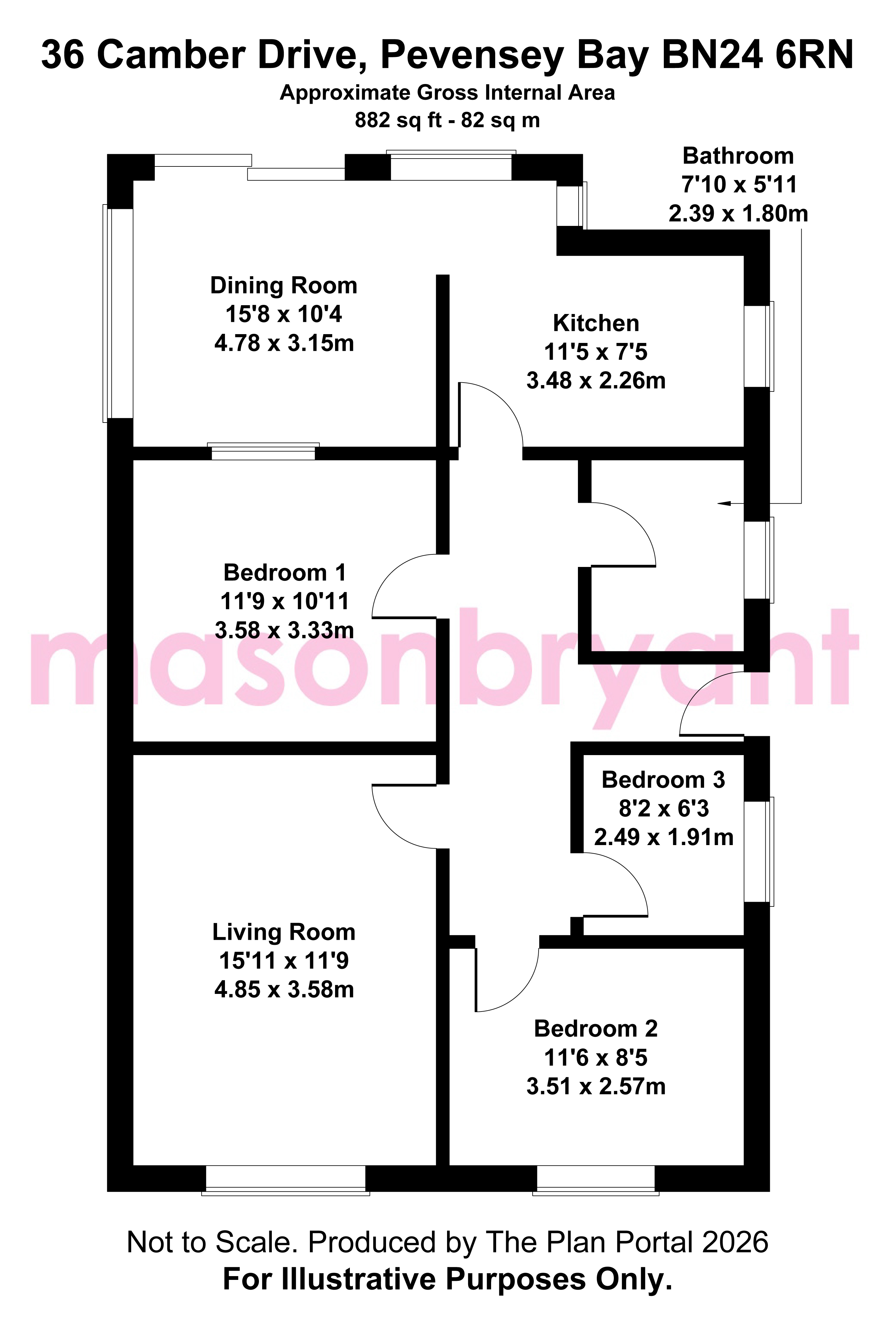 36, Camber Drive, Pevensey Bay floorplan