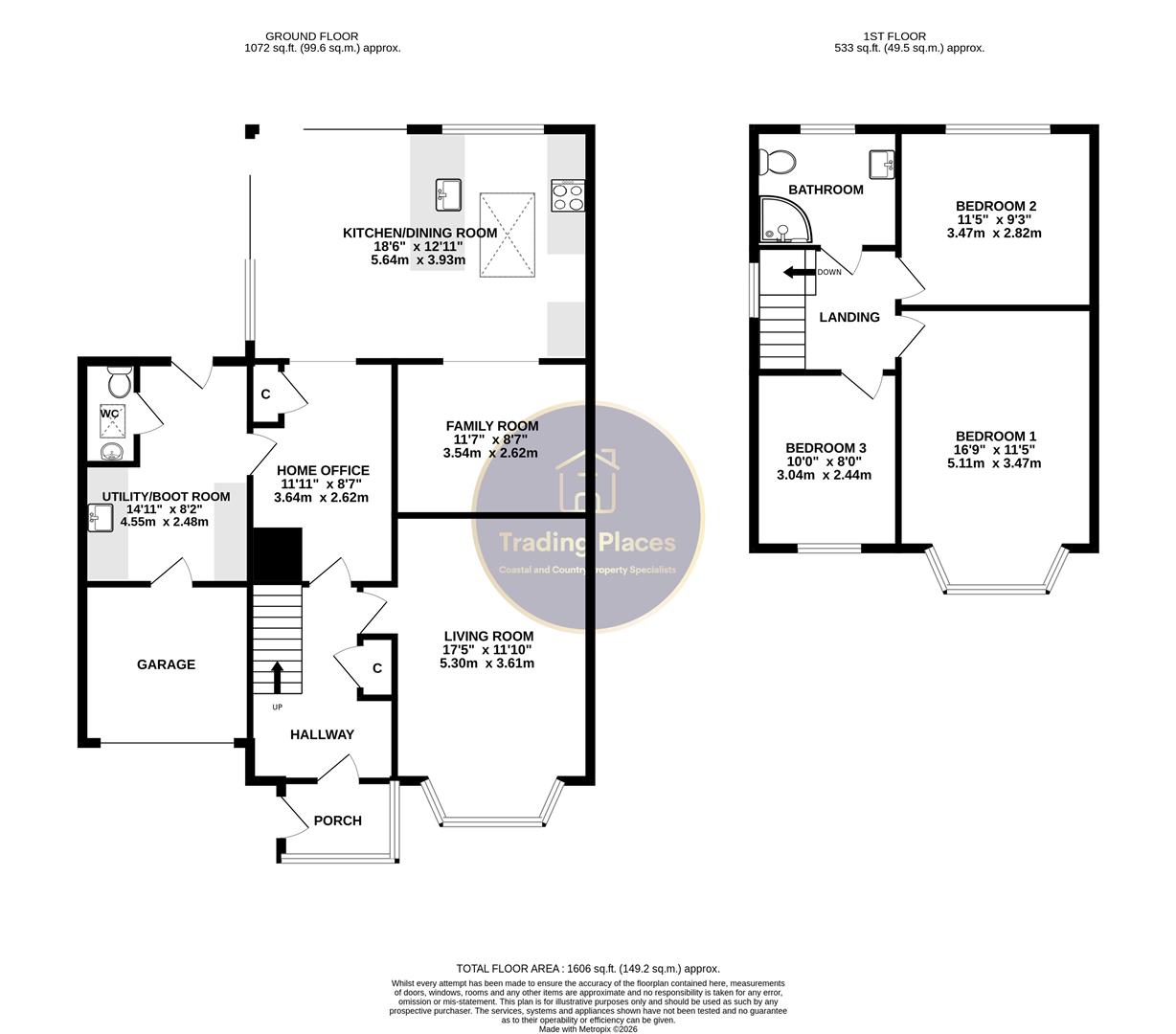 85, Queens Road, Whitley Bay floorplan