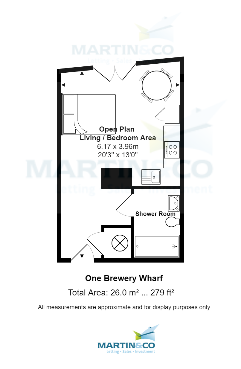 614, One Brewery Wharf, Leeds floorplan