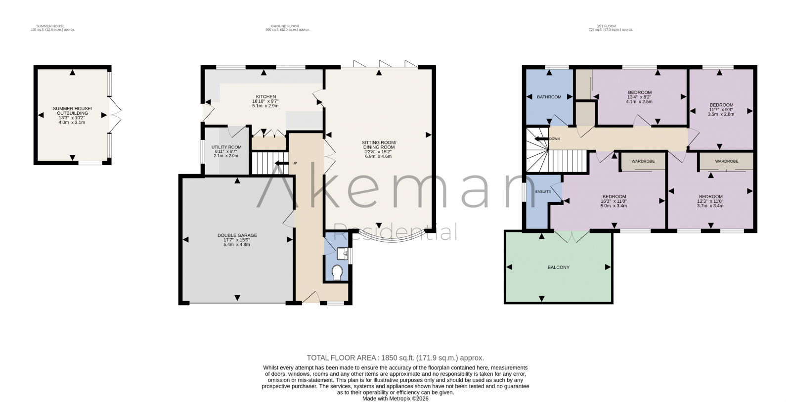 5, Sandon Close, Tring floorplan
