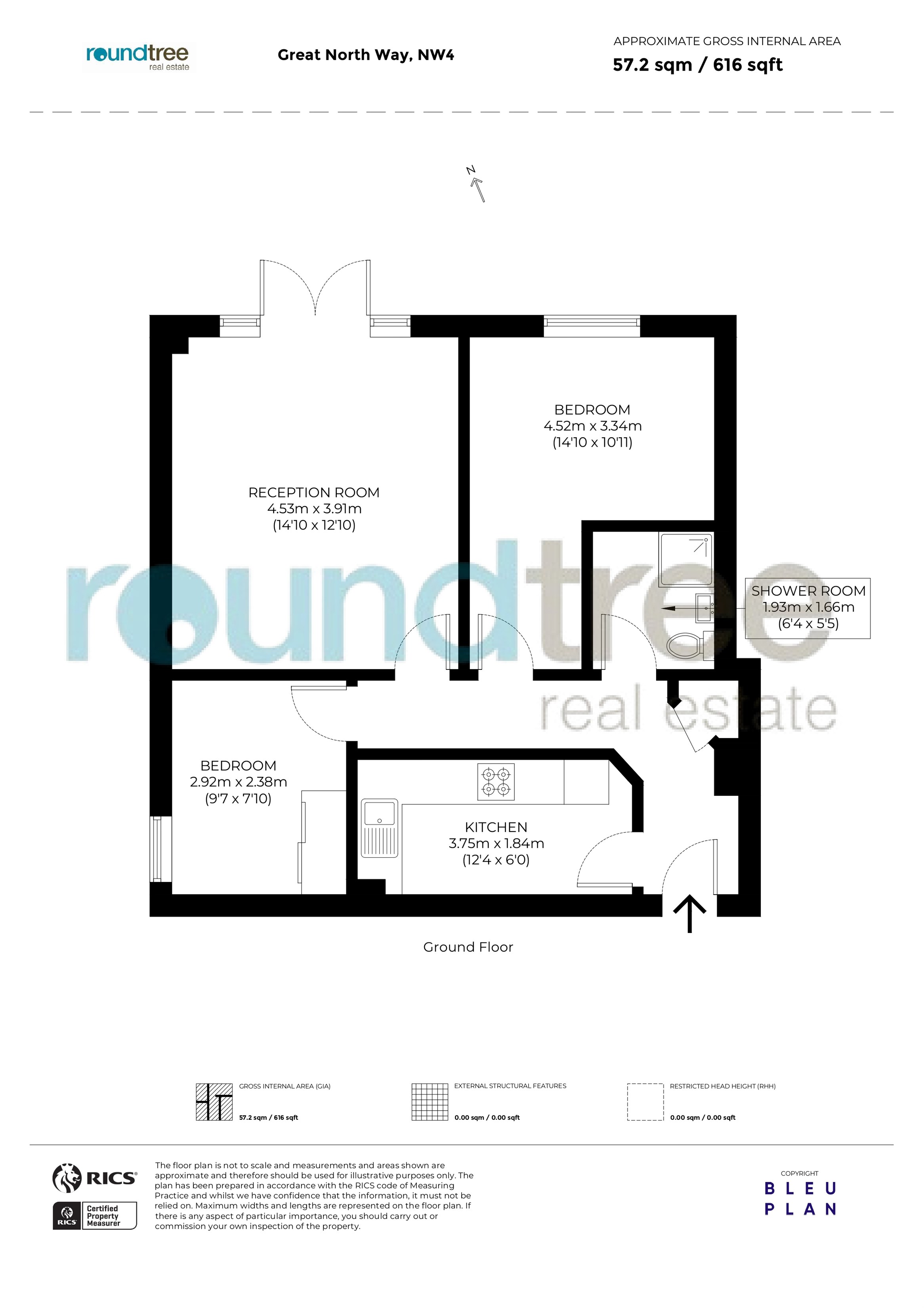 1, Augusta Court, 175, Great North Way, Hendon floorplan
