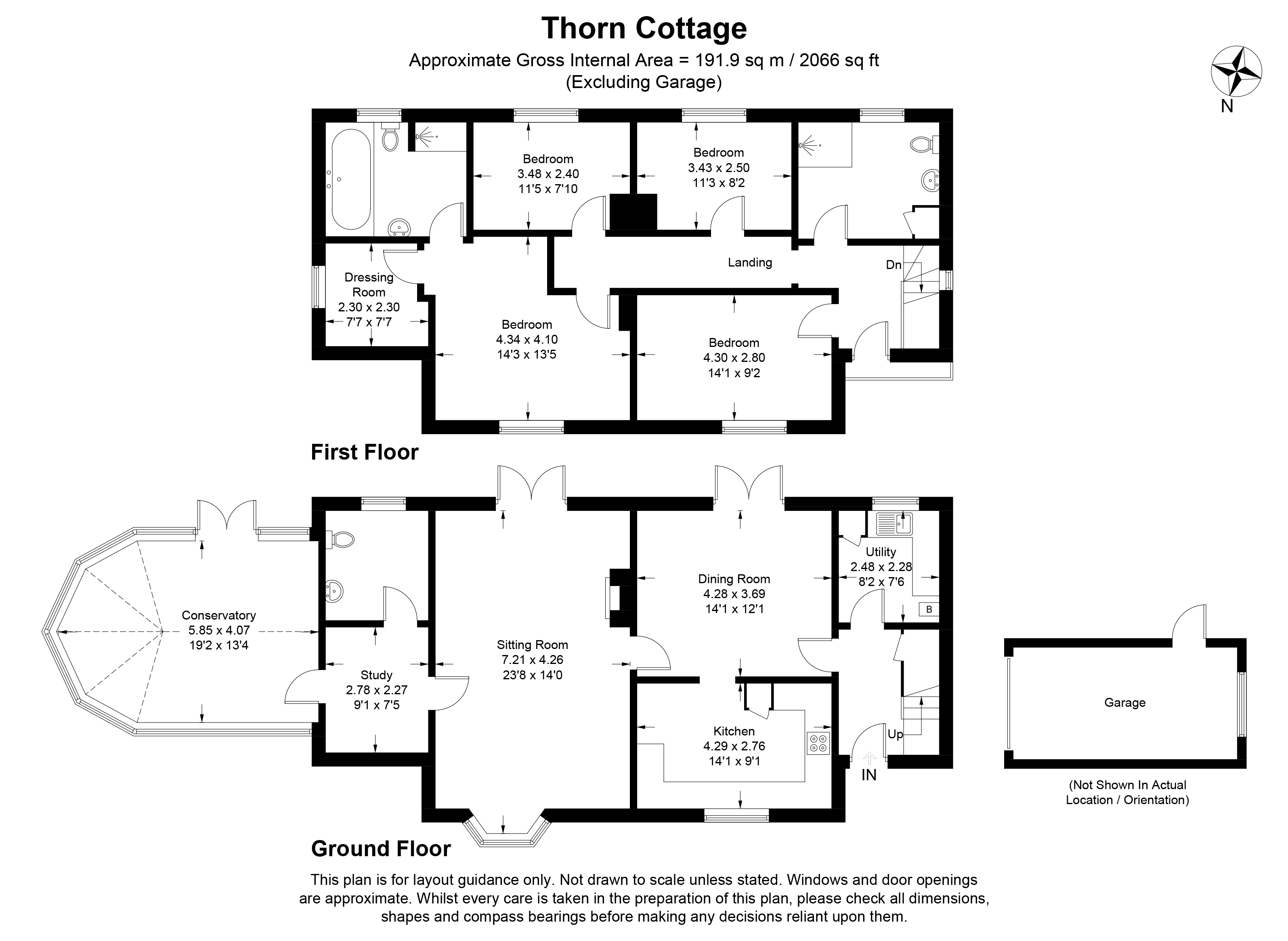 Thorne Cottage,, Aswarby, Lincolnshire floorplan