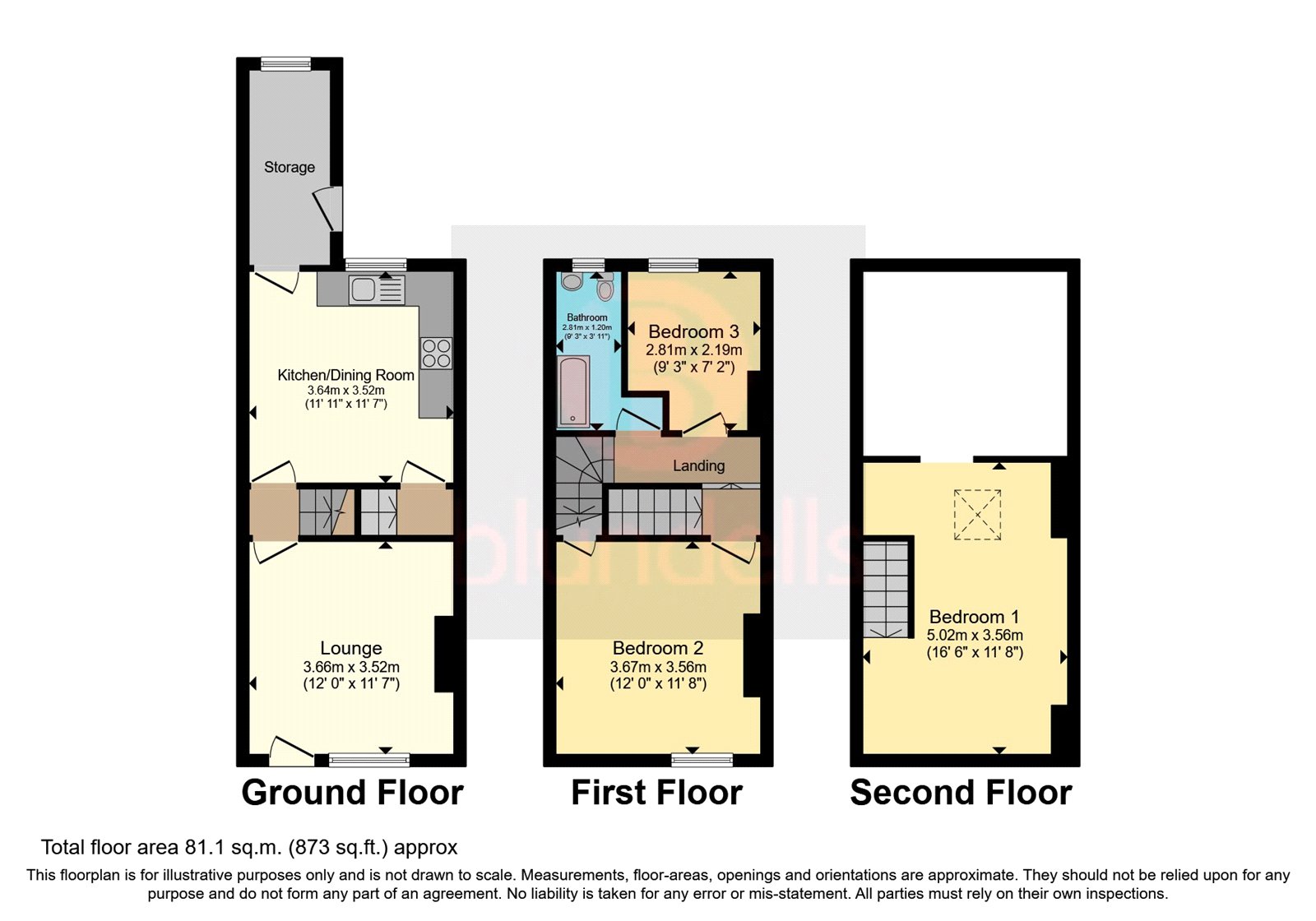 47, Robey Street, Sheffield floorplan