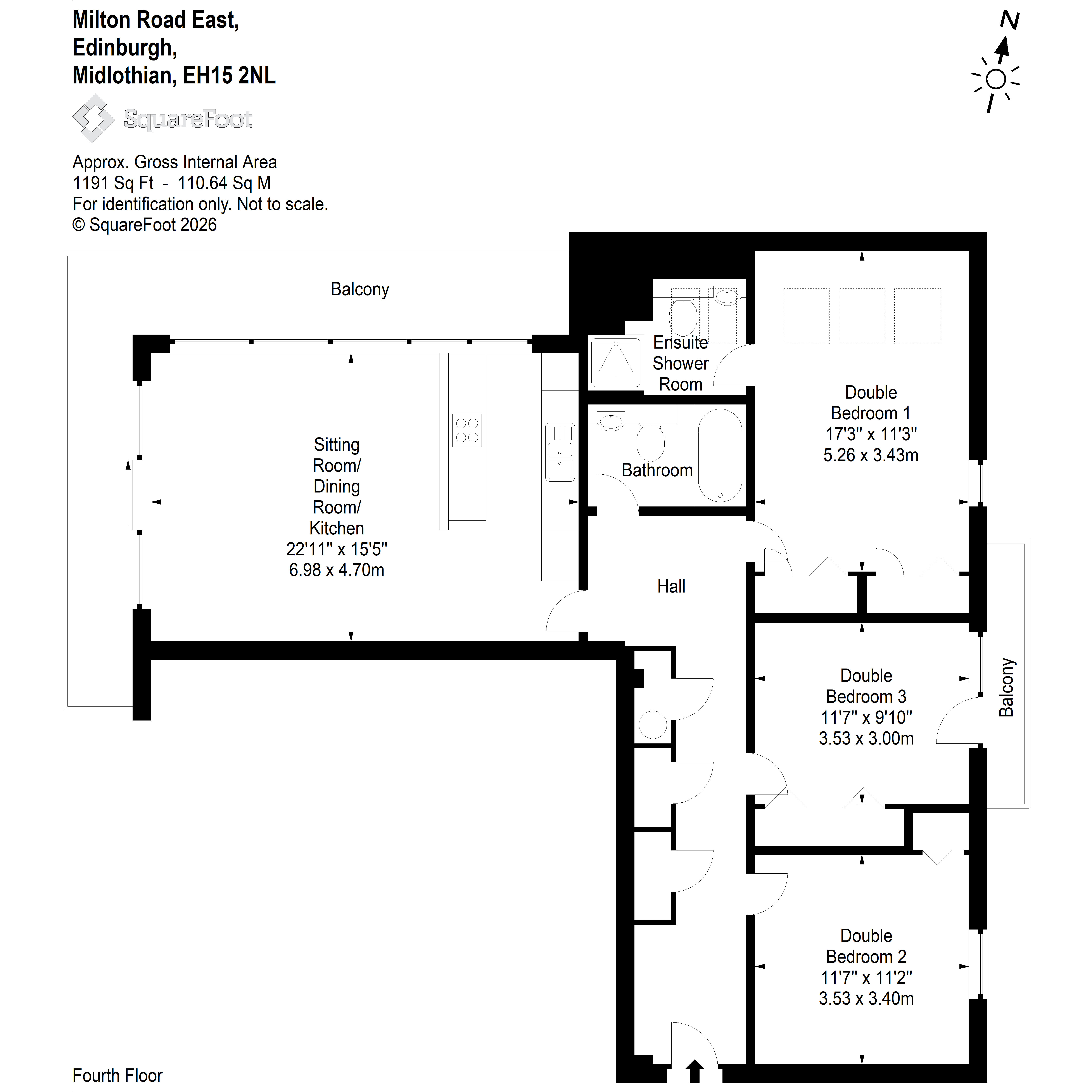 91/19, Milton Road East, Edinburgh floorplan