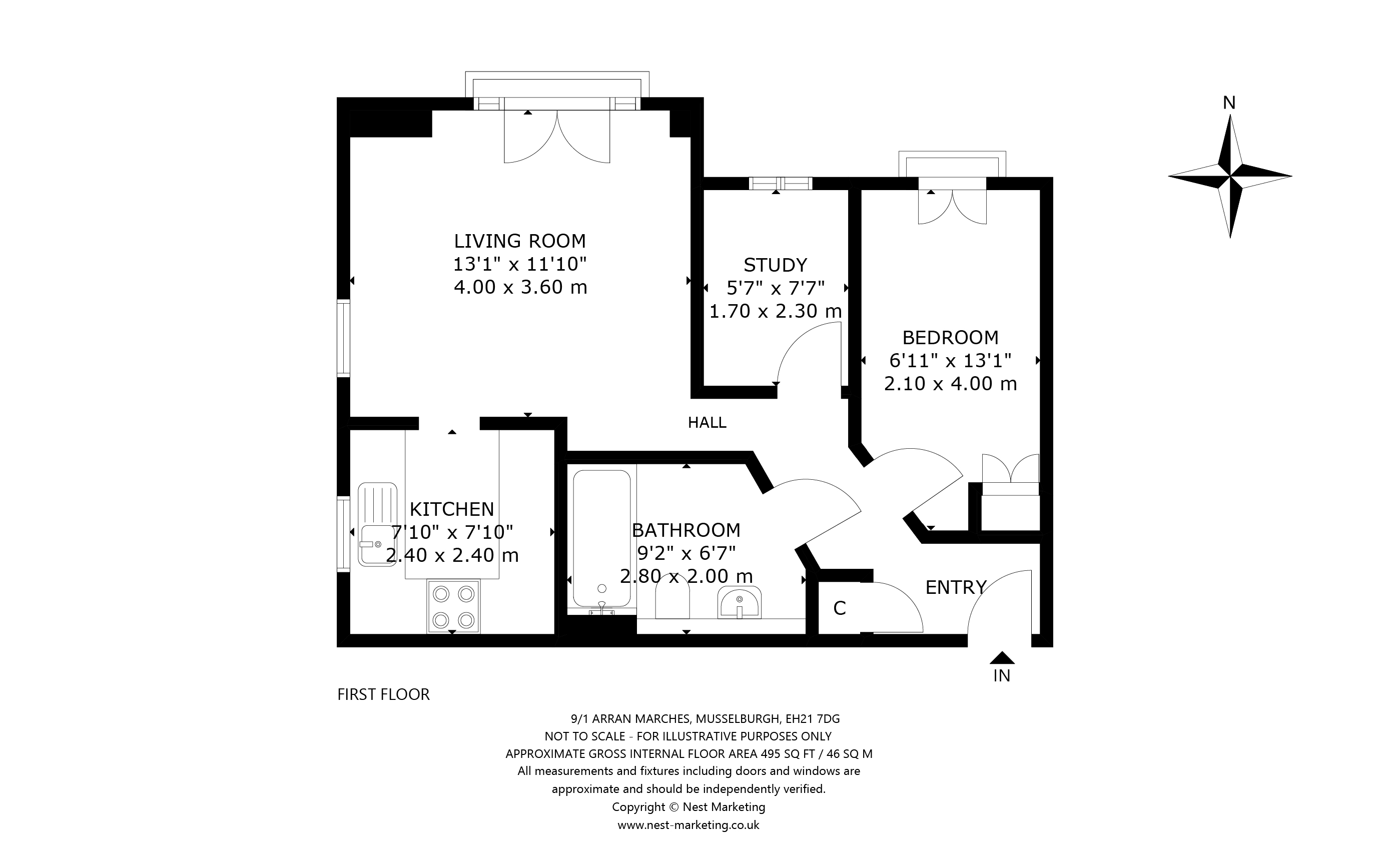 9/1, Arran Marches, Musselburgh floorplan