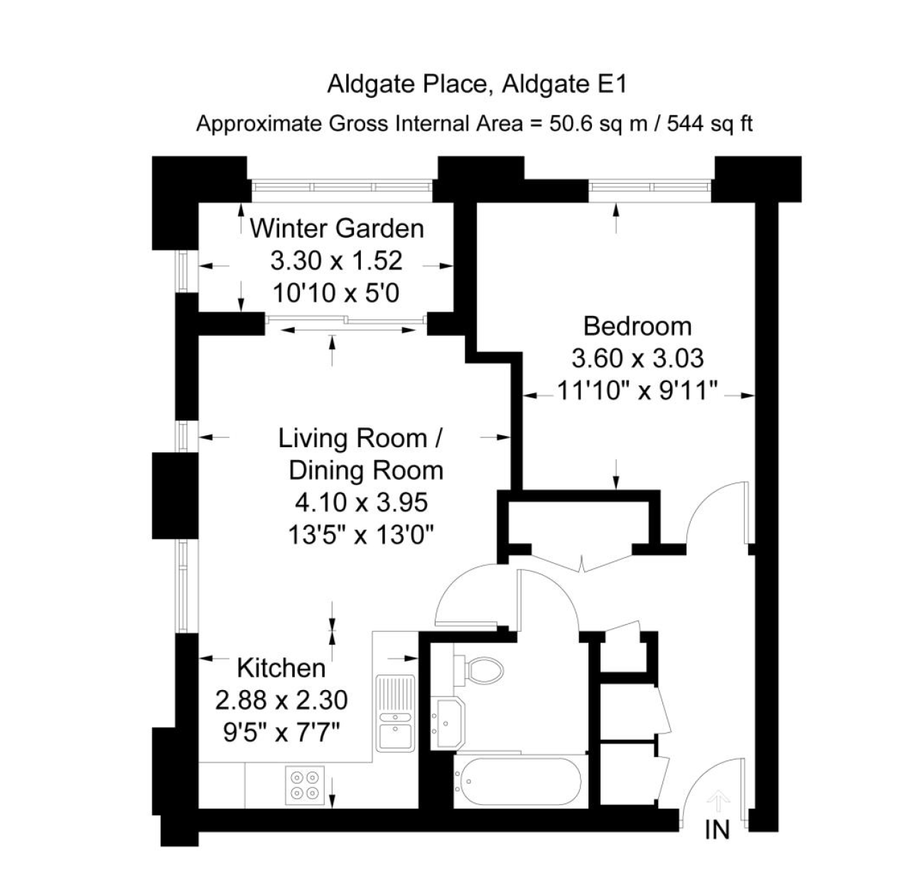 Apt 2002 Wiverton Tower, 4 New Drum Street, E1 7AT, New Drum Street, London floorplan
