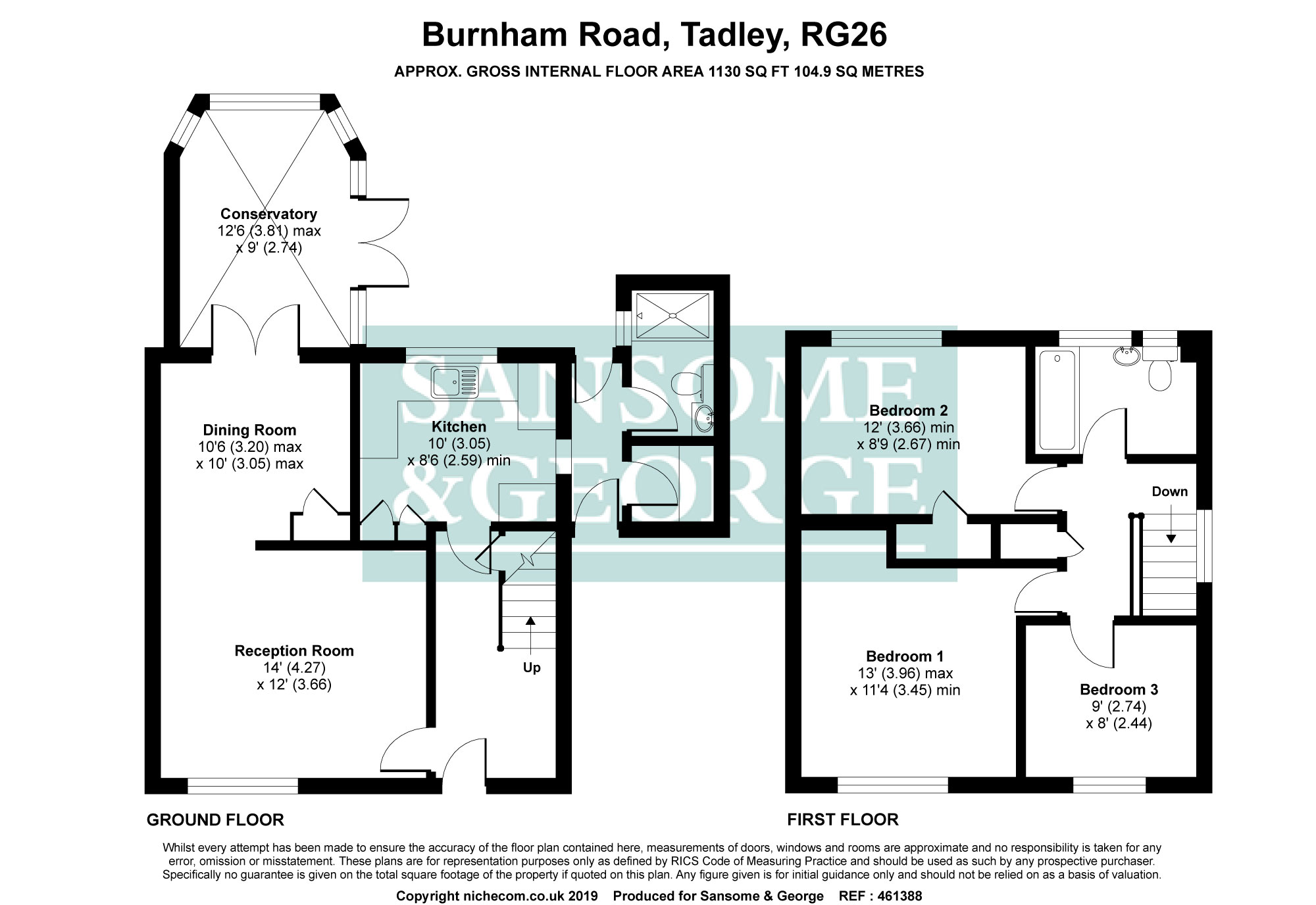 3 Bedrooms Semi-detached house for sale in Burnham Road, Tadley, Hampshire RG26