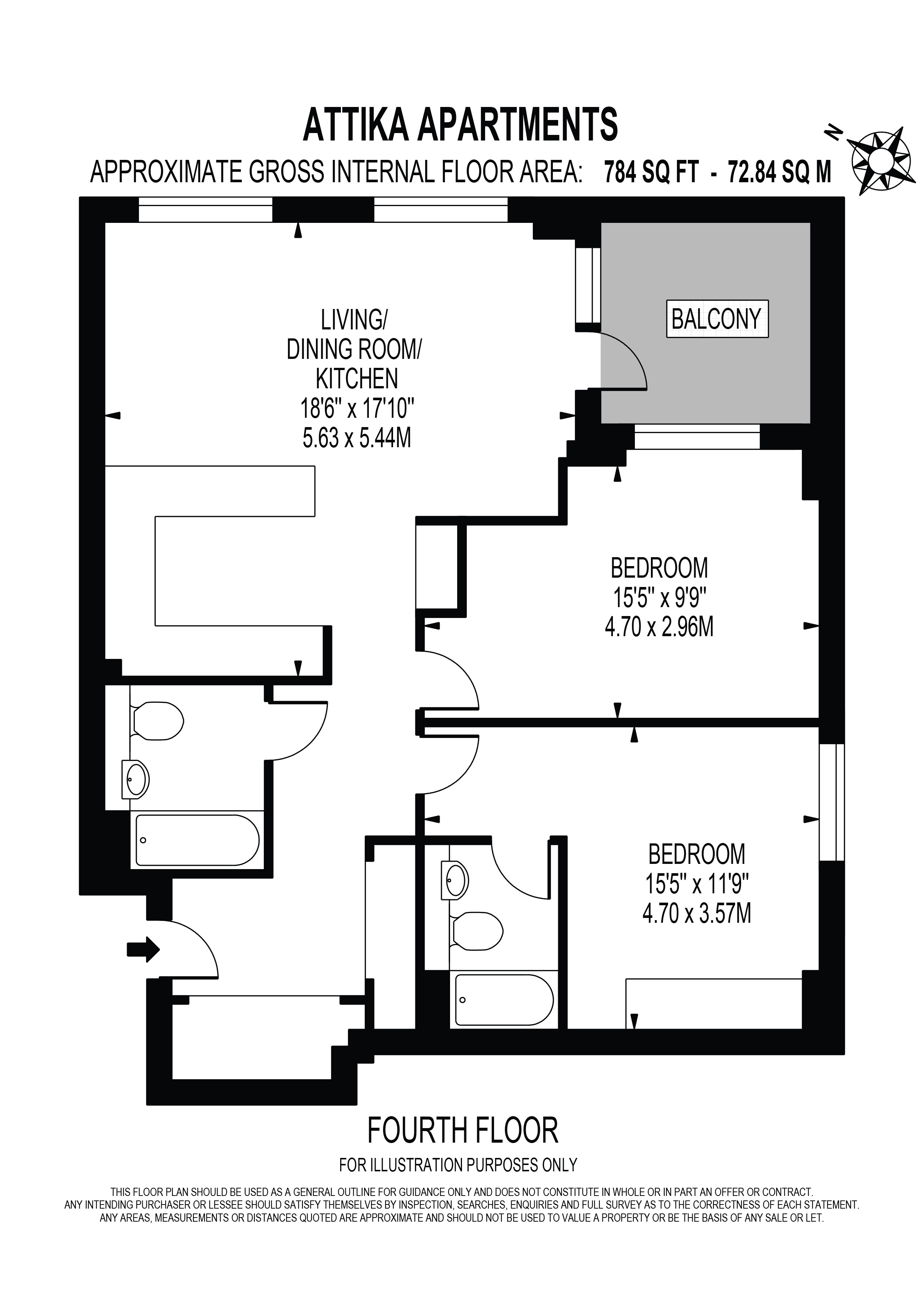 401 Attika Apartments 2, Griffin Street, London floorplan