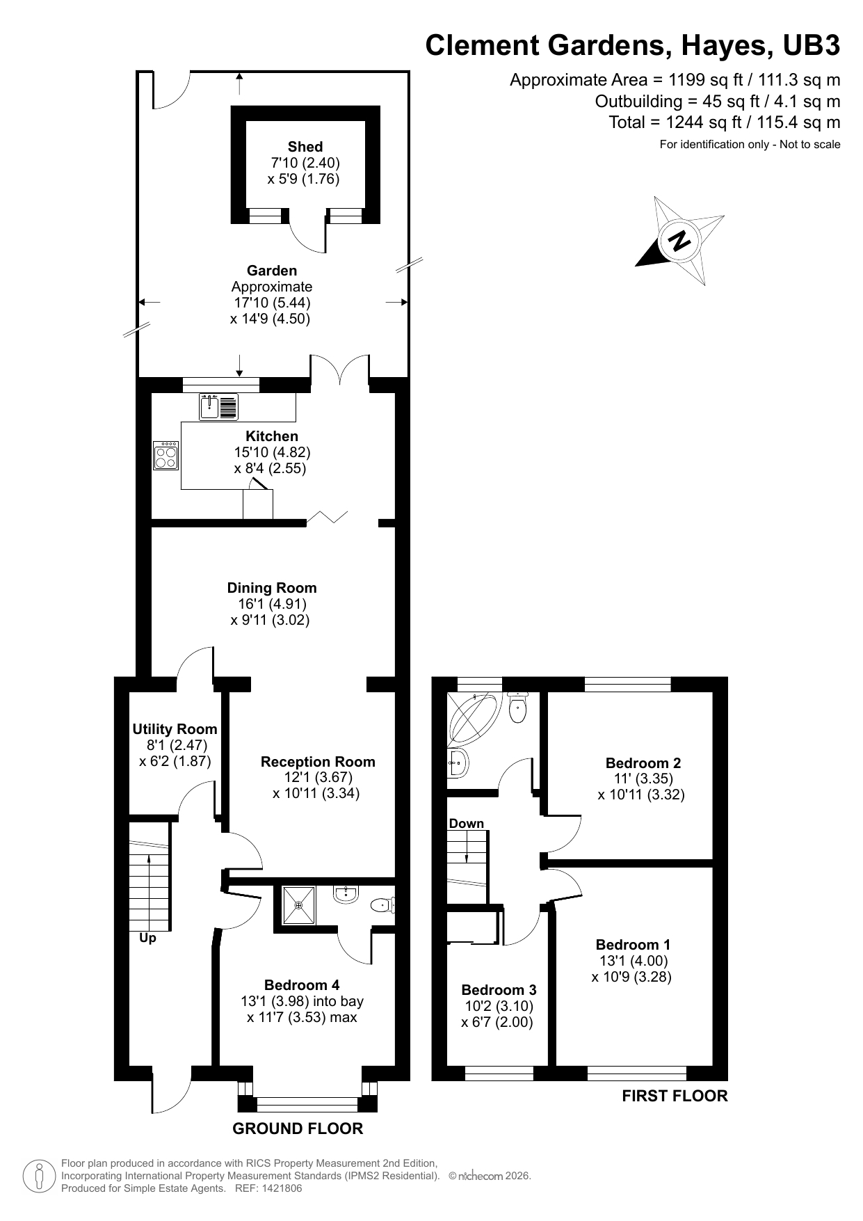 29, Clement Gardens, Hayes floorplan