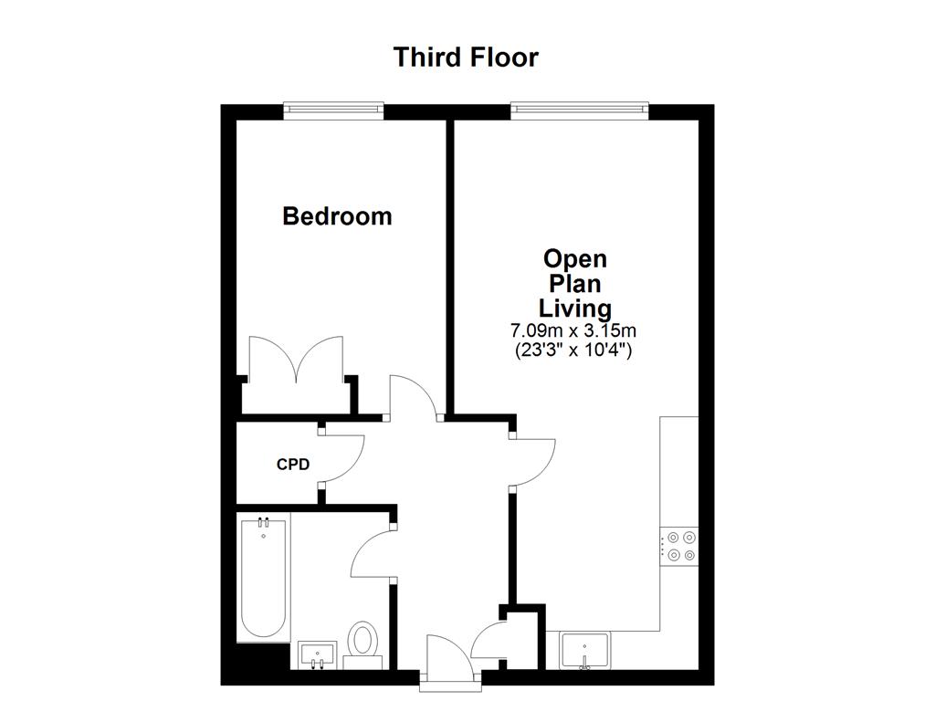 Flat 36, Pacific Heights, Suez Way, Brighton floorplan