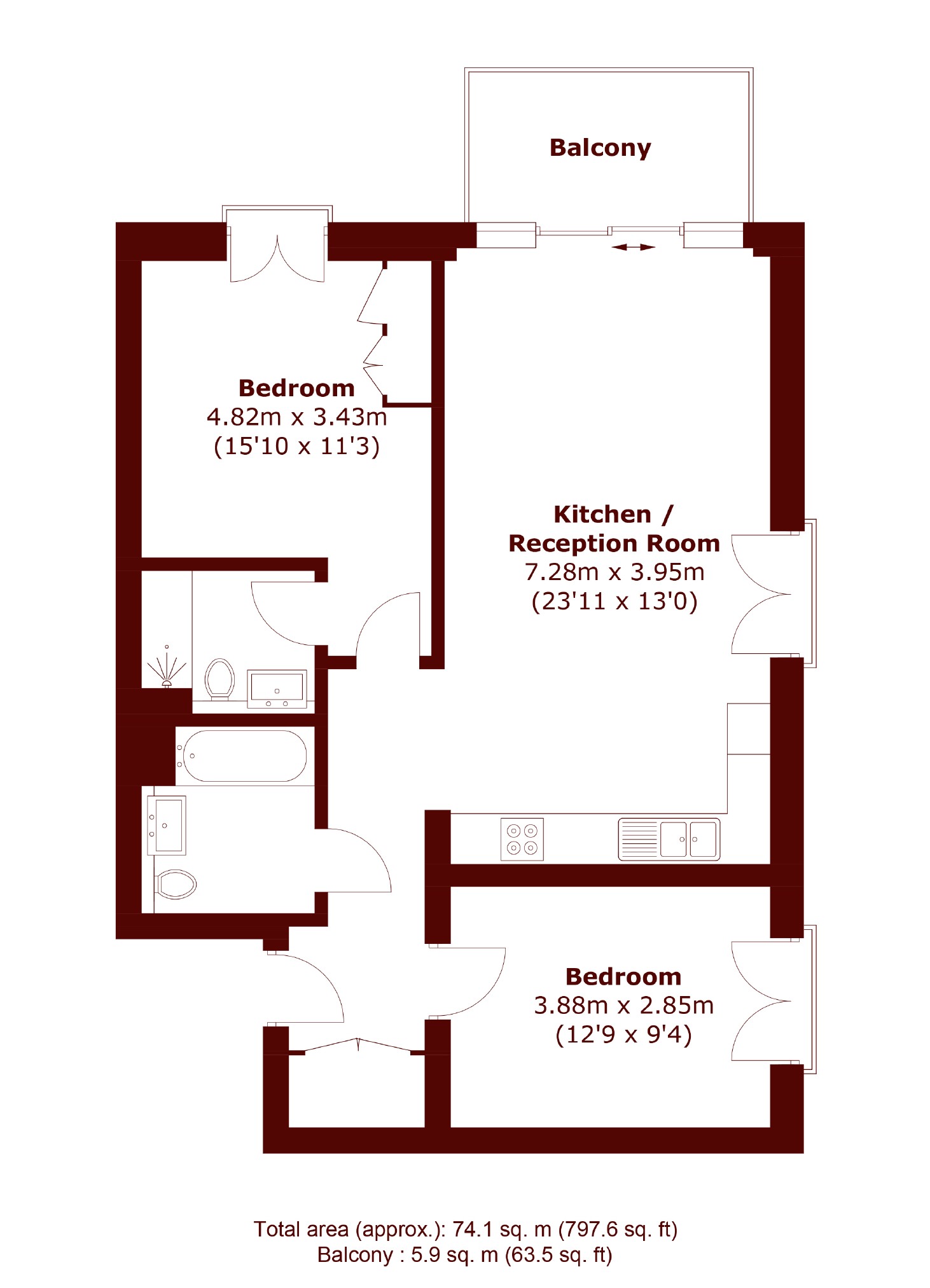 36, Cobalt Place, London floorplan