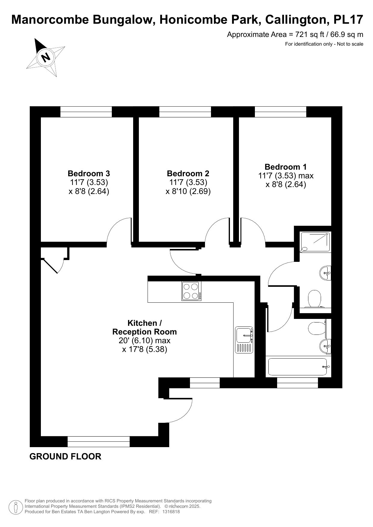 12,Manorcombe Bungalows, Callington floorplan