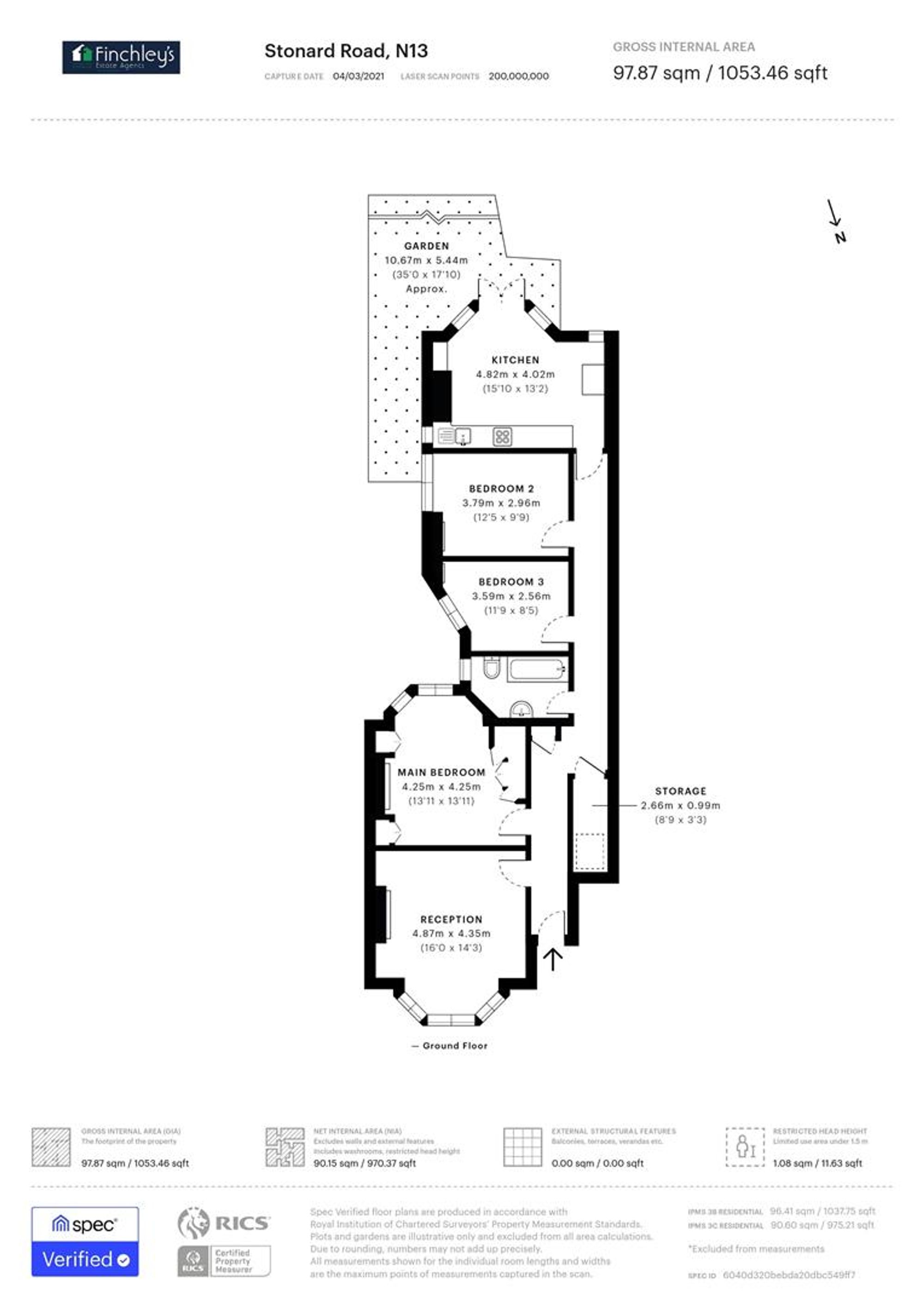 47 Stonard Road, London floorplan