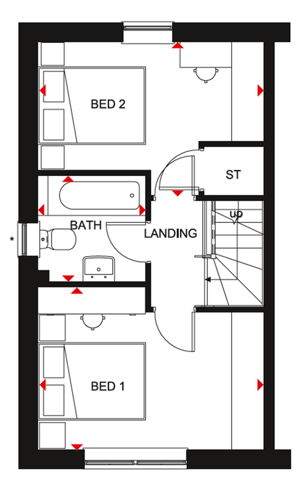 "Washington" at Carrs Lane, Cudworth, Barnsley S72, 2 bedroom end