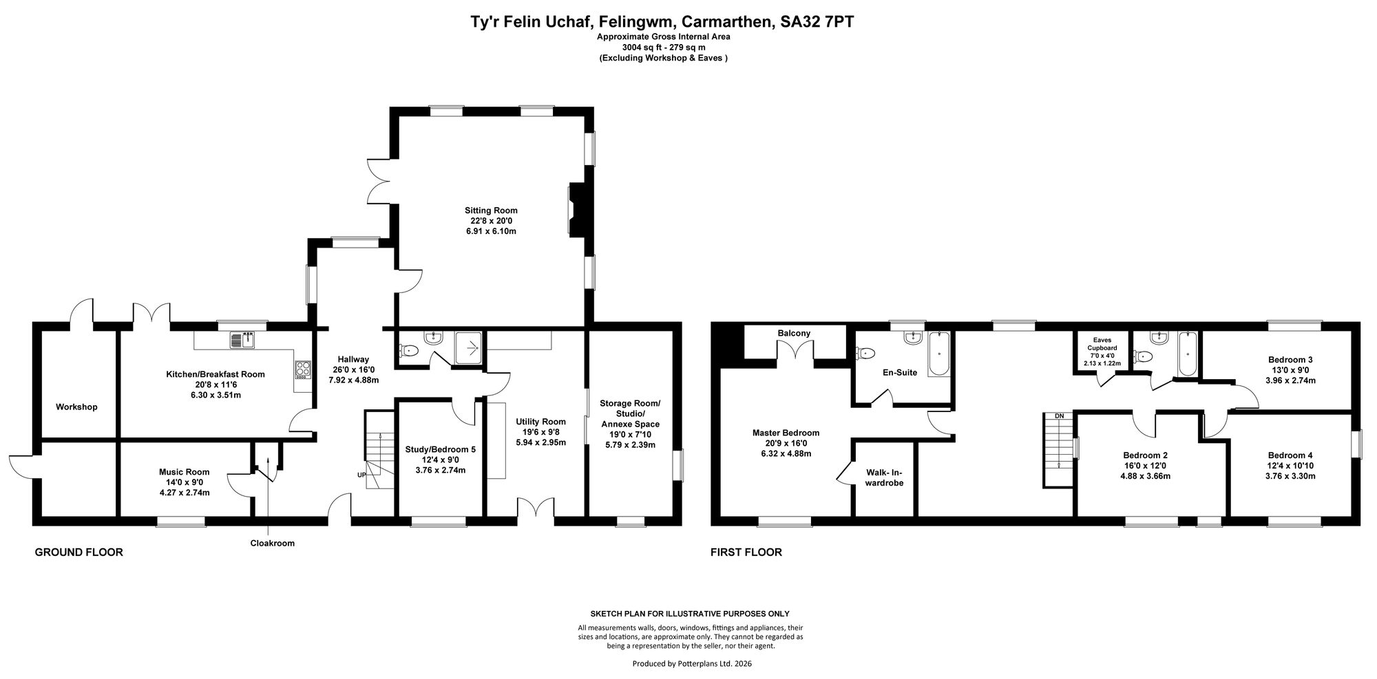 Tyr Felin, Carmarthen floorplan