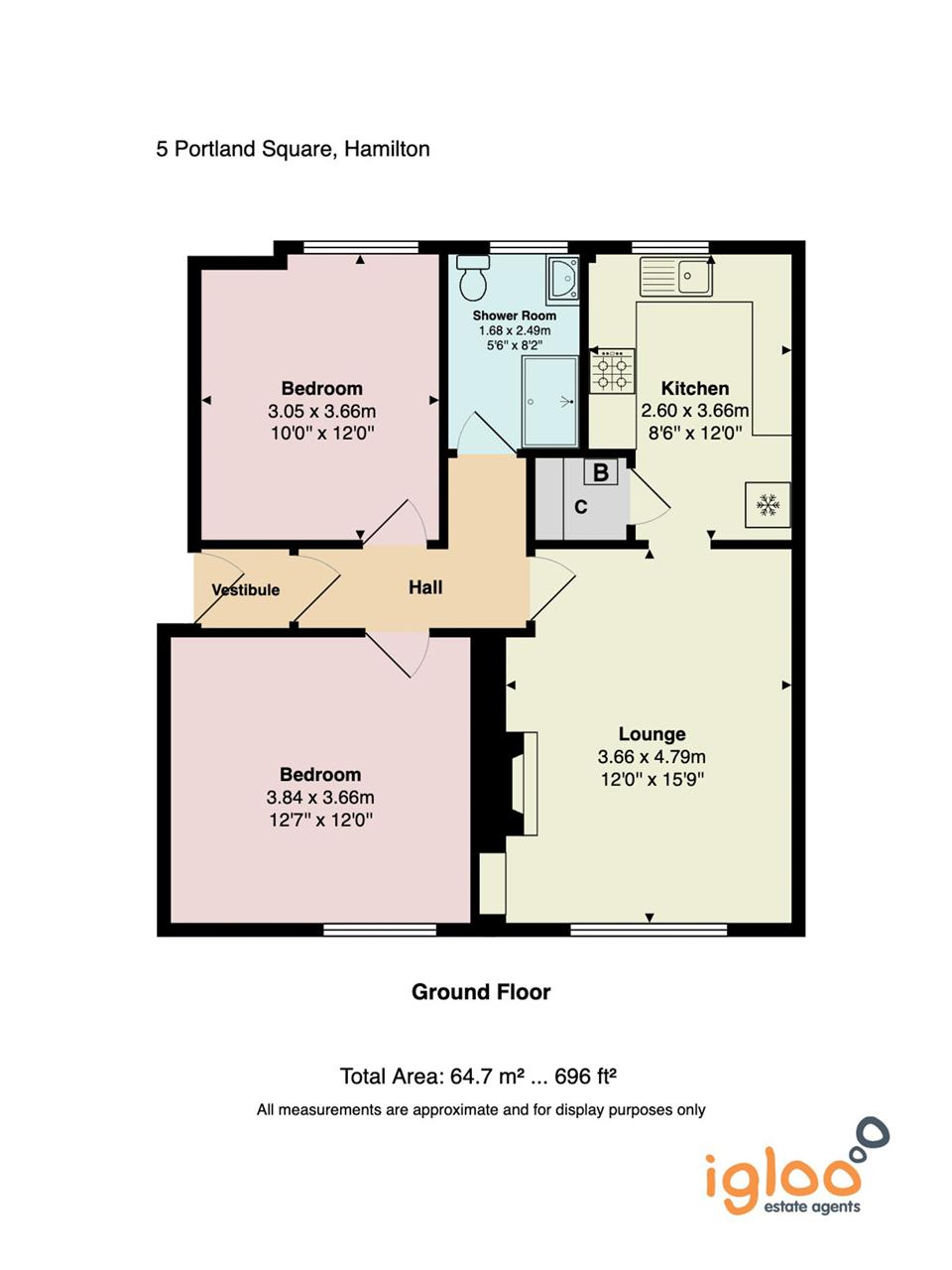 5, Portland Square, Hamilton floorplan