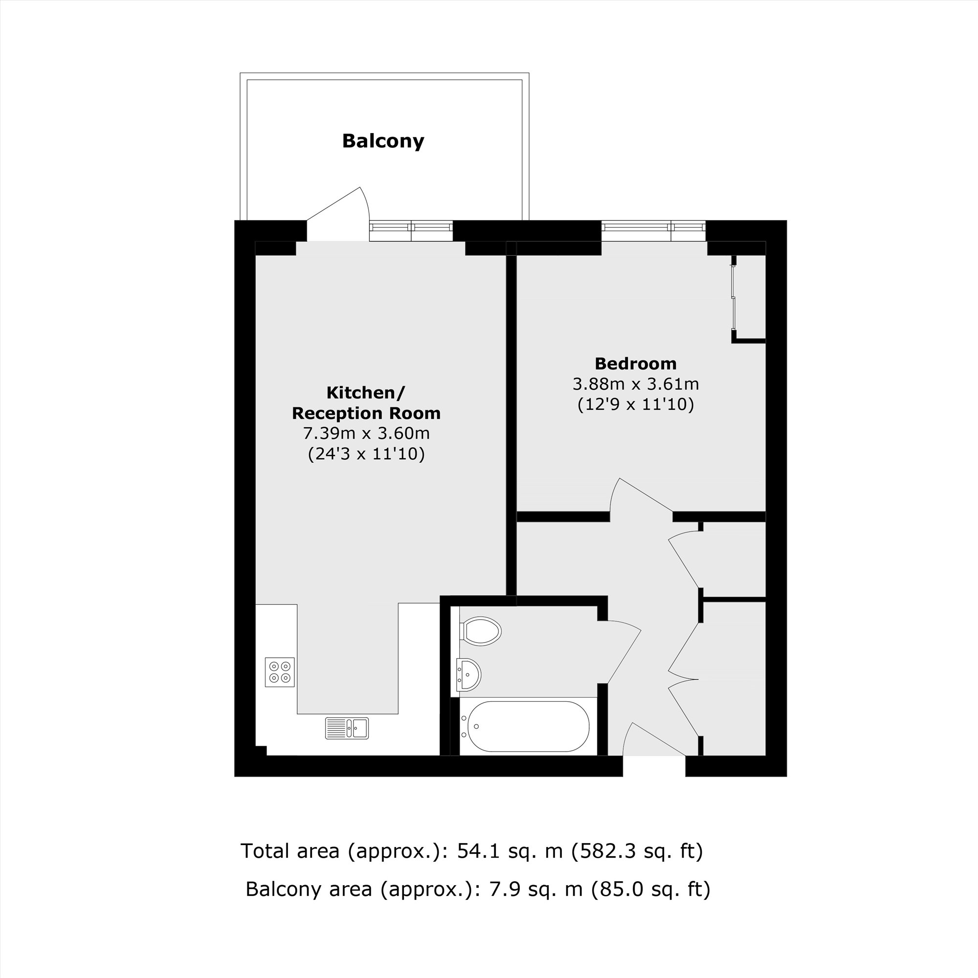 Flat 8 Herati House, 84, Winchelsea Road, London floorplan