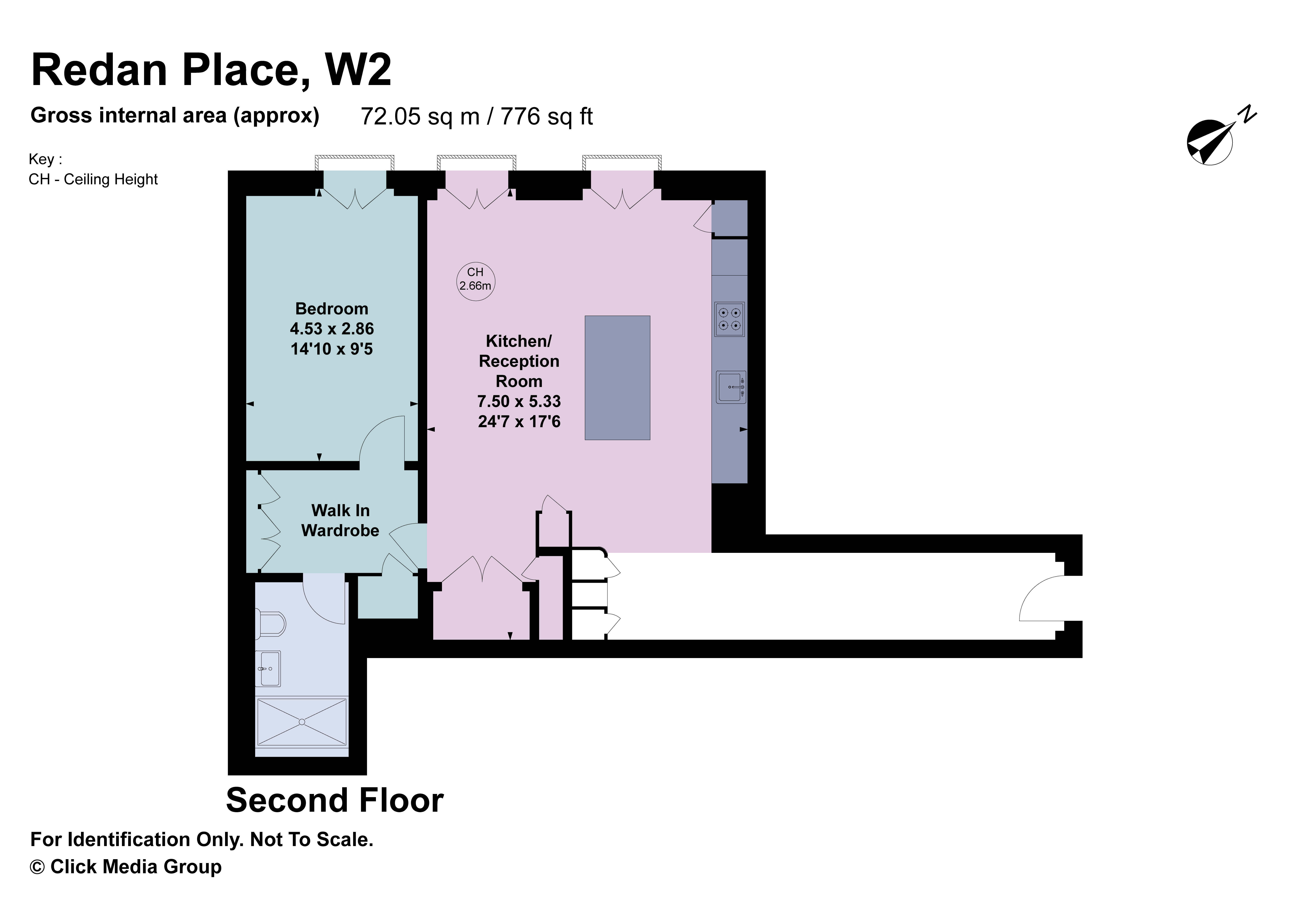 Apartment 203, 4, Redan Place, London floorplan