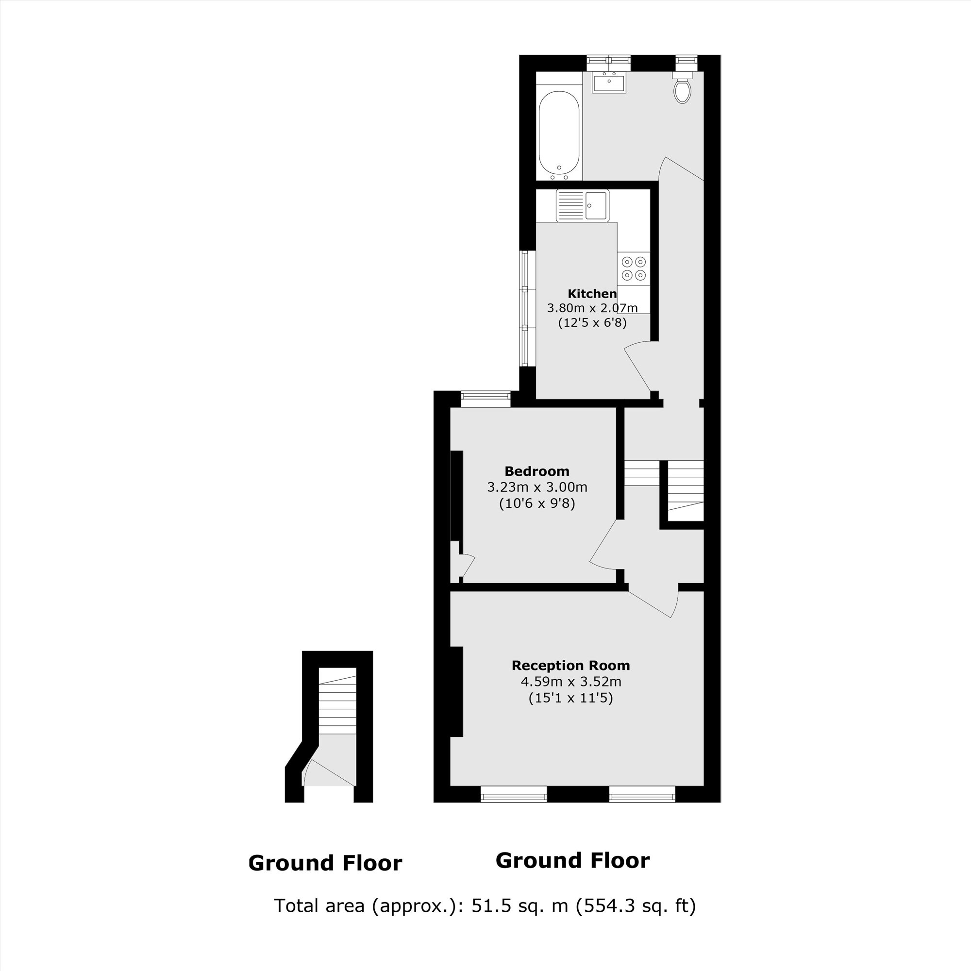 First Floor Flat, 37, Anstey Road, London floorplan