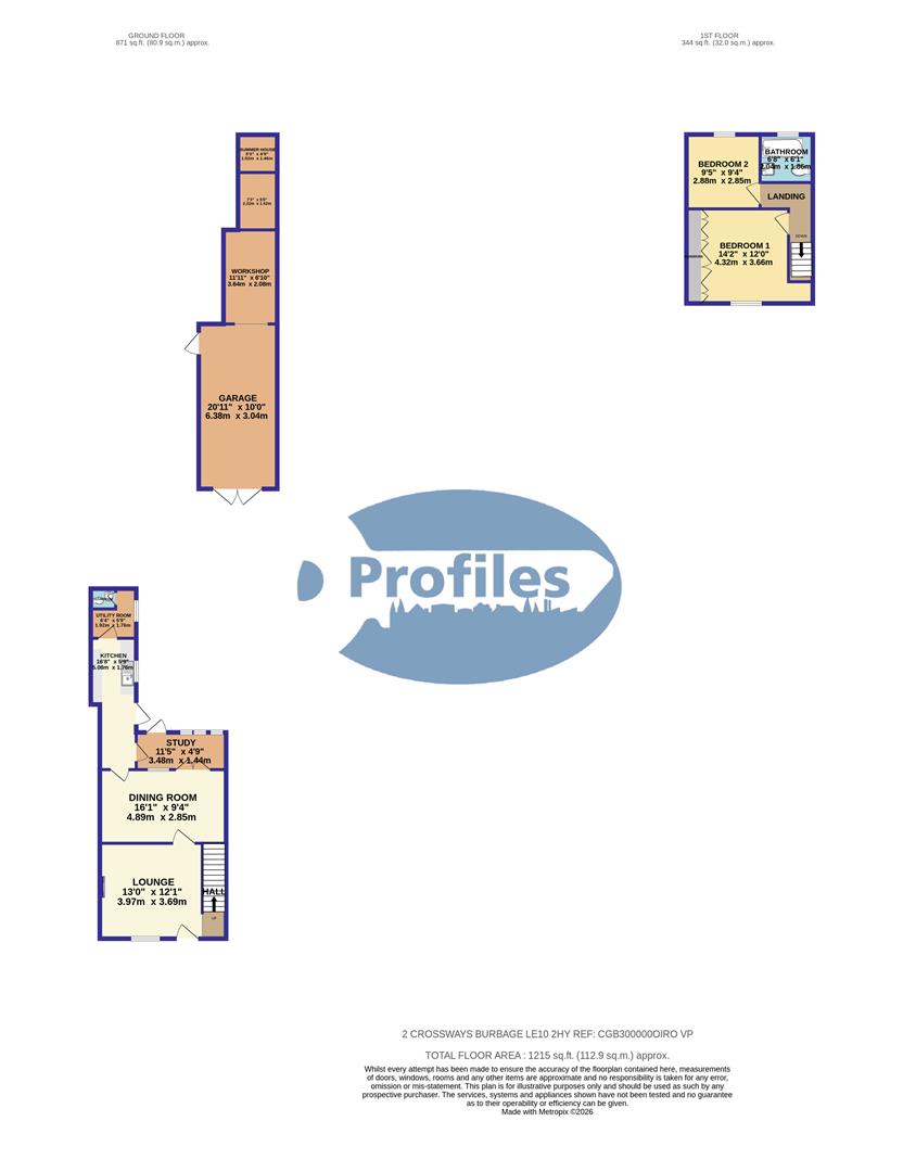 2, Crossways, Burbage floorplan
