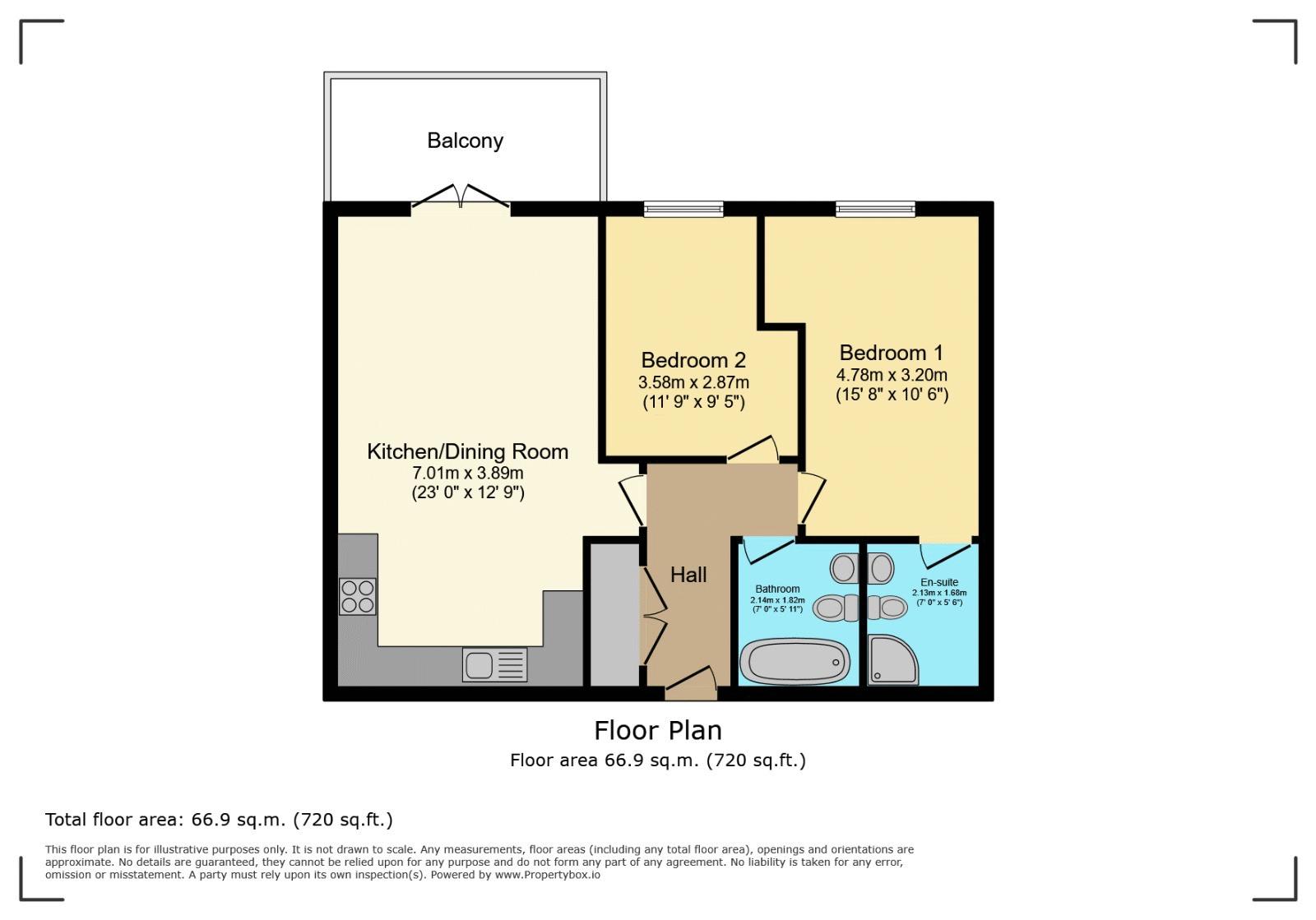 Flat 45 Dakota House, Bessemer Road, Welwyn Garden City floorplan