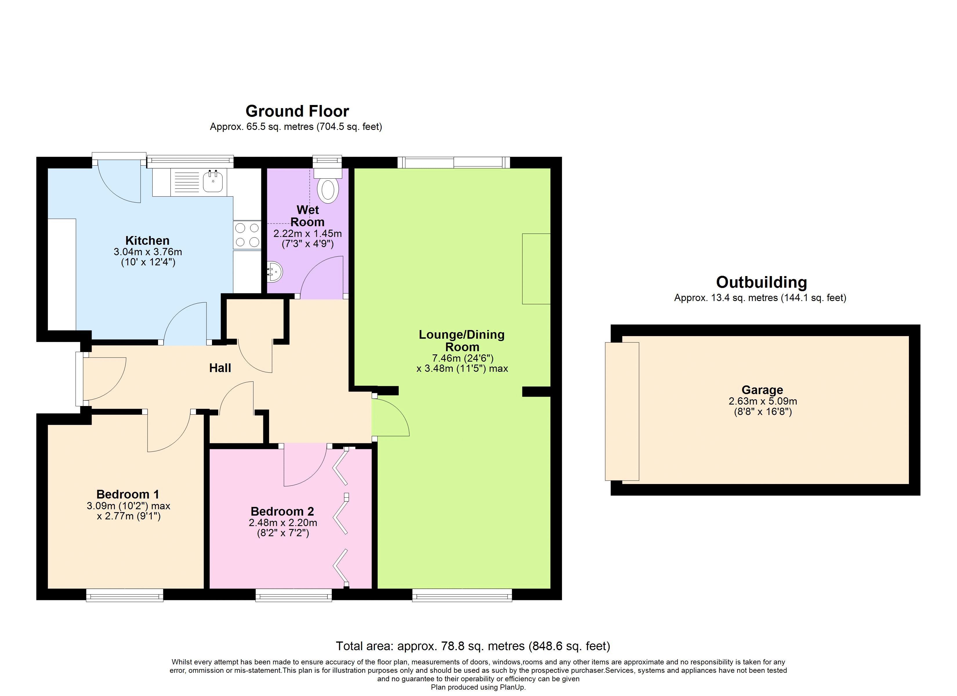 St. Marys Close, Timsbury, Bath BA2, 2 bedroom bungalow for sale