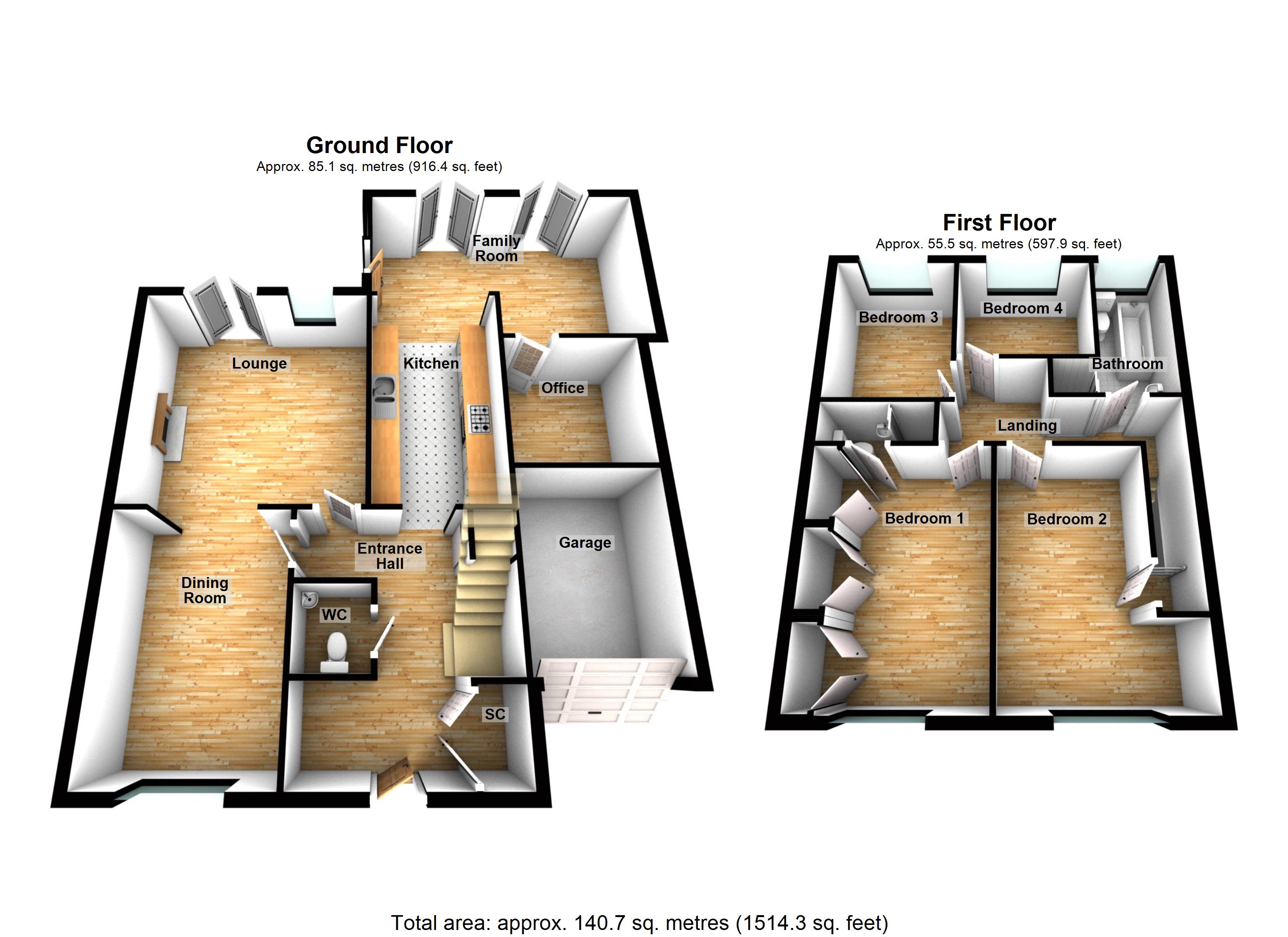 4 Bedrooms Detached house for sale in Chalkdown, Stevenage SG2